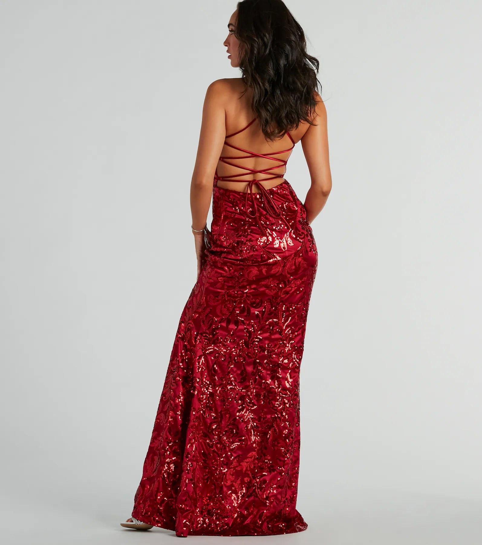 Marisol Ultimate Sequin Satin Evening Gown