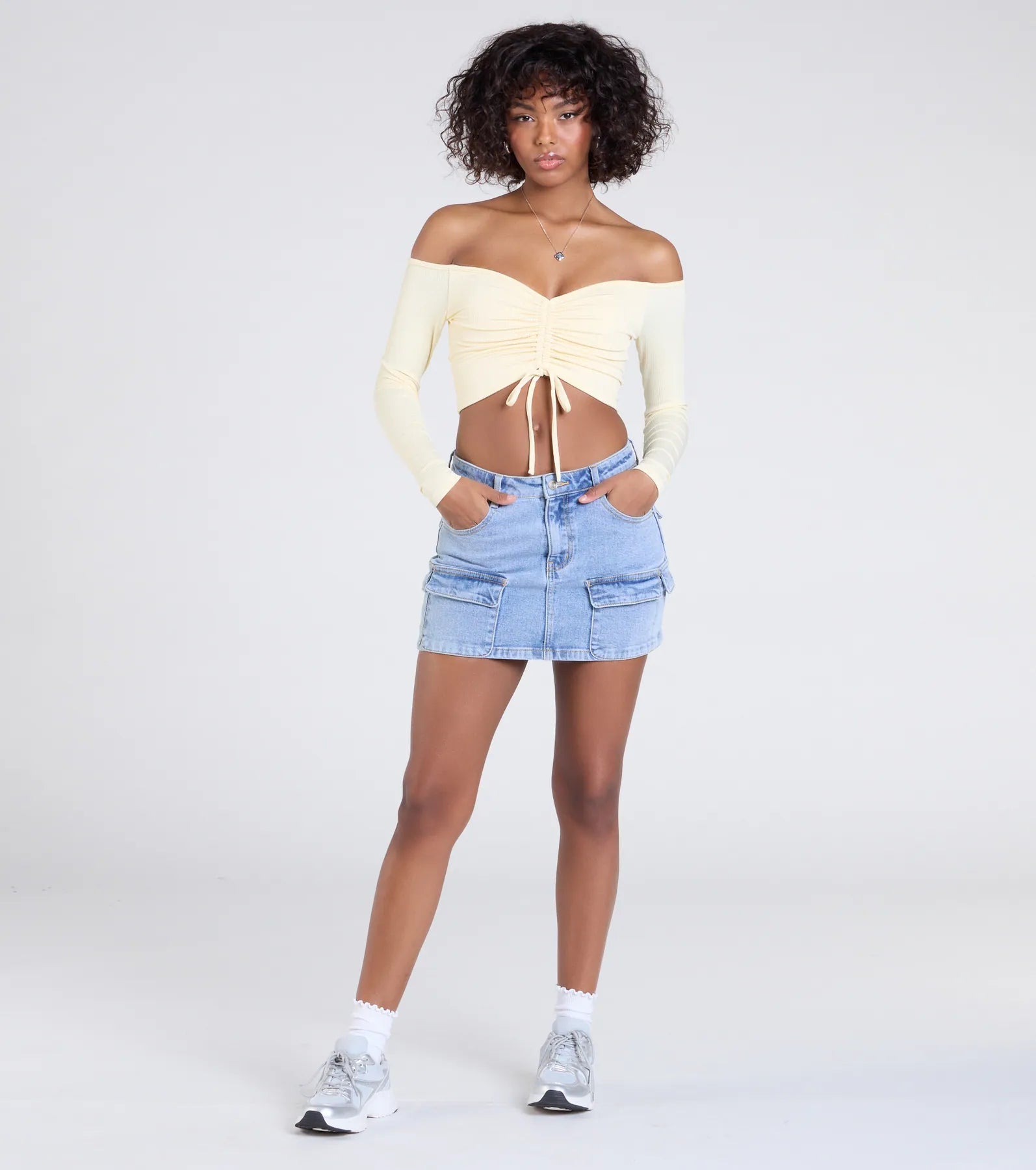 Ultimate Sultry Off-The-Shoulder Crop Top | Premium Stretch Fit