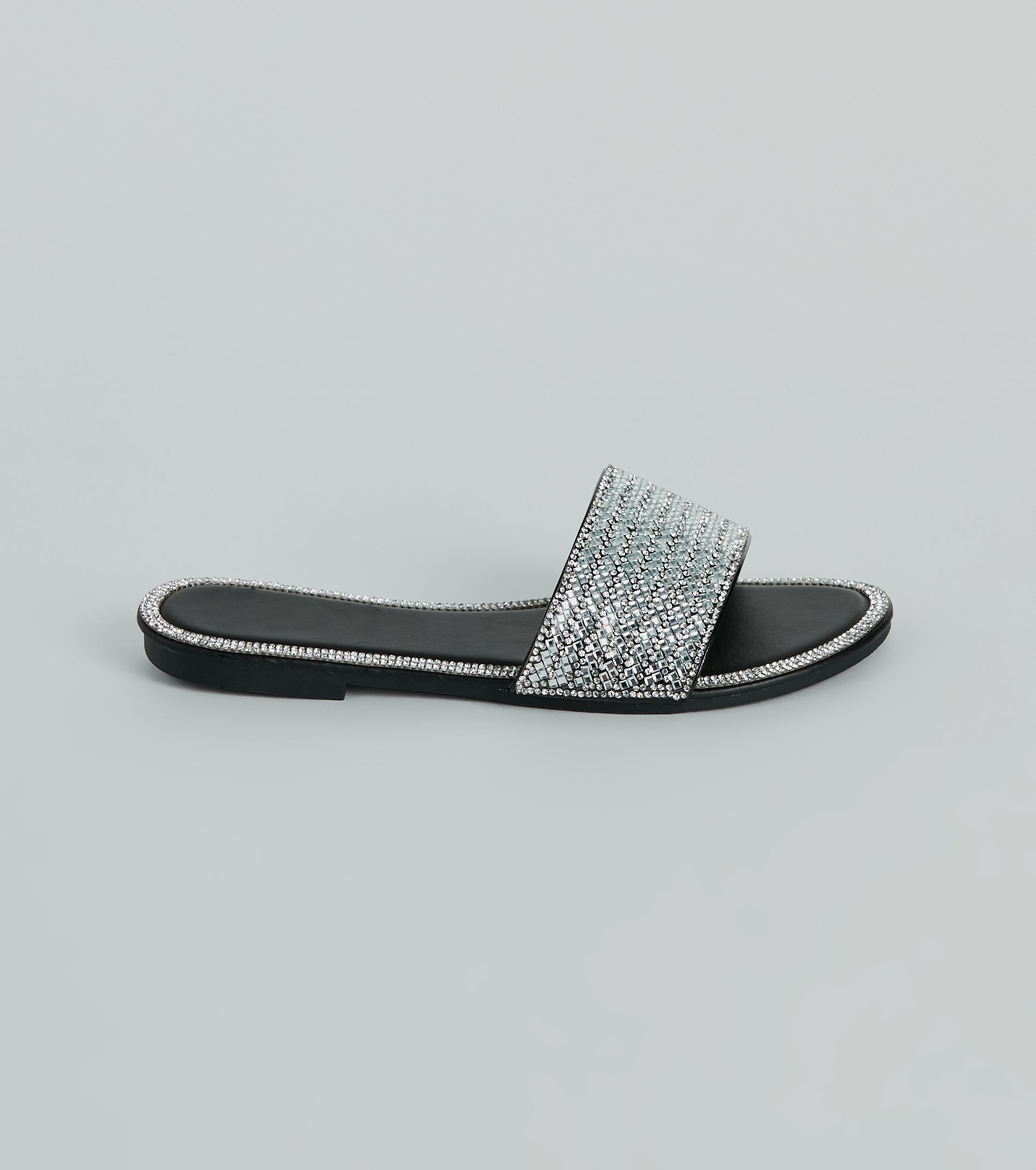 Ultimate Glam Rhinestone Strap Sandals - Casual Shine