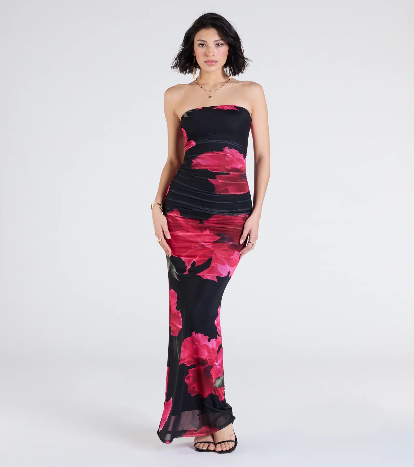 Ultimate Strapless Floral Maxi Dress - Perfect Petals Collection