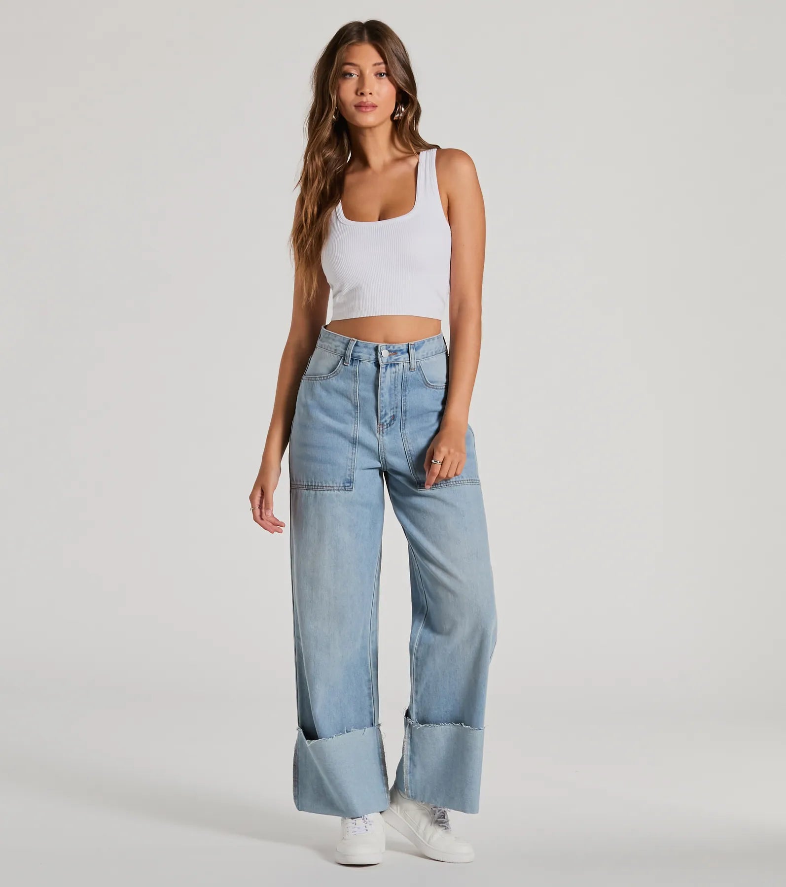 Premium High-Rise Wide-Leg Denim Jeans - Ultimate Comfort & Style