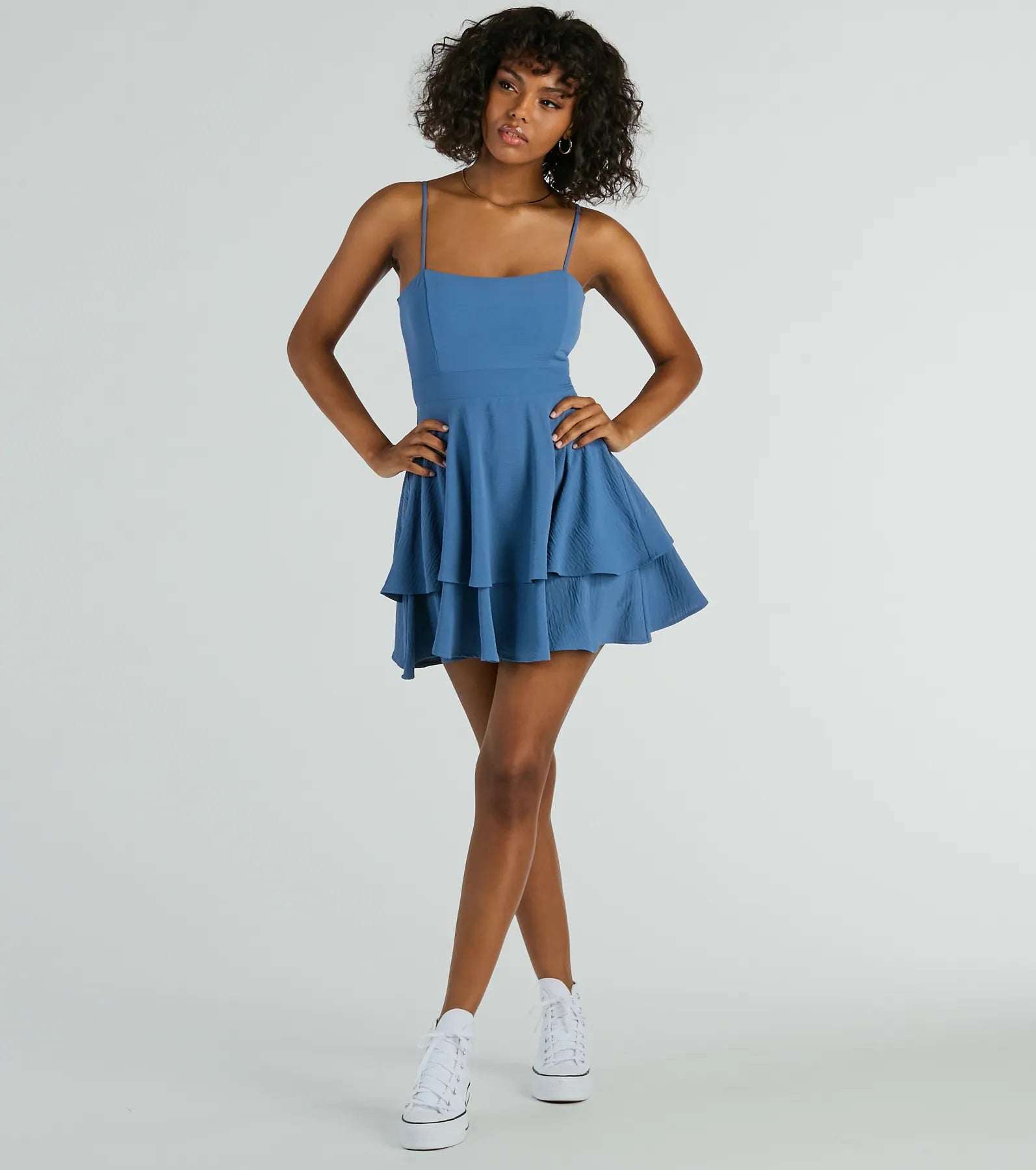 Ultimate Divine Cutie Tie-Back Ruffled Skater Dress