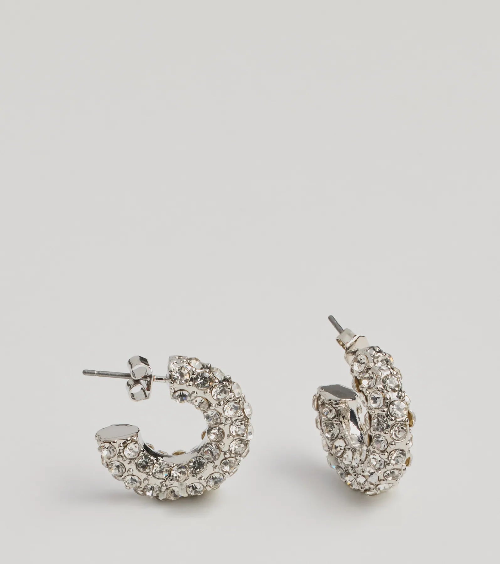 Premium Rhinestone Glam Mini Hoop Earrings - Upgrade Your Style