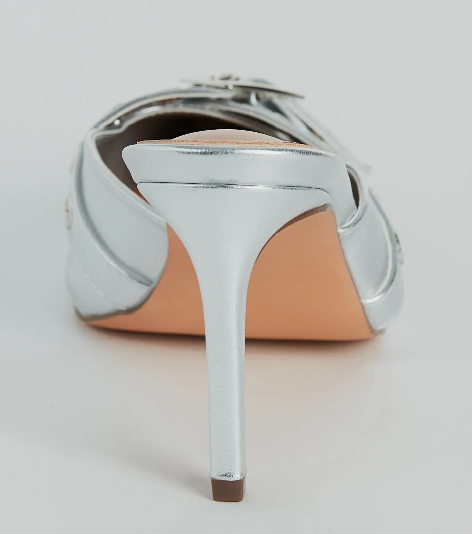 Ultimate Glam Metallic Stiletto Mules - Elevate Your Style