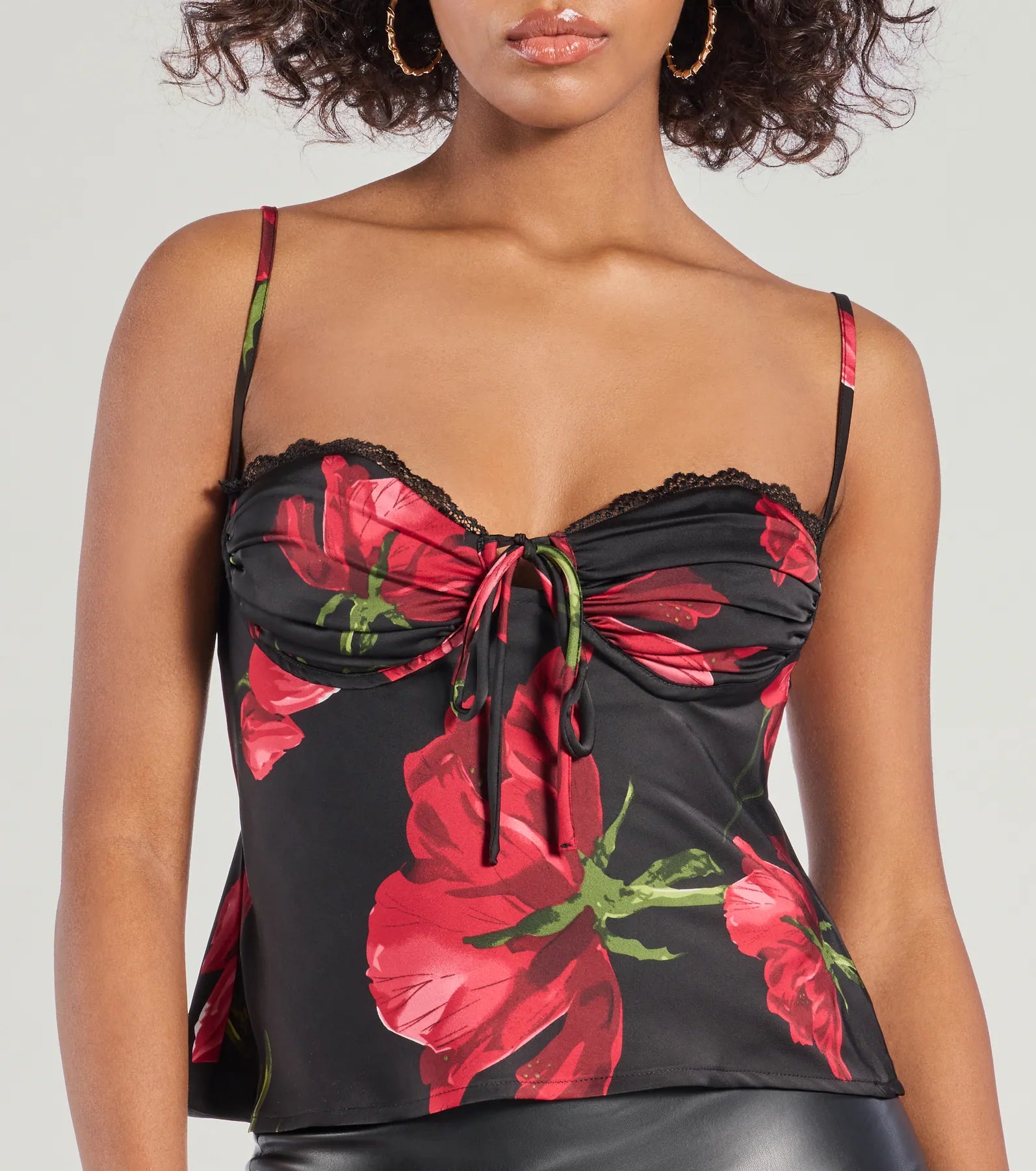 Ultimate Petal Perfection Floral Satin Top