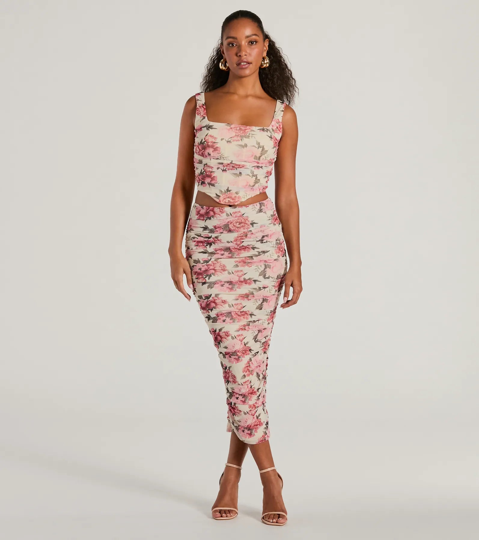 Premium Floral Maxi Skirt - Ultimate Curve-Hugging Design