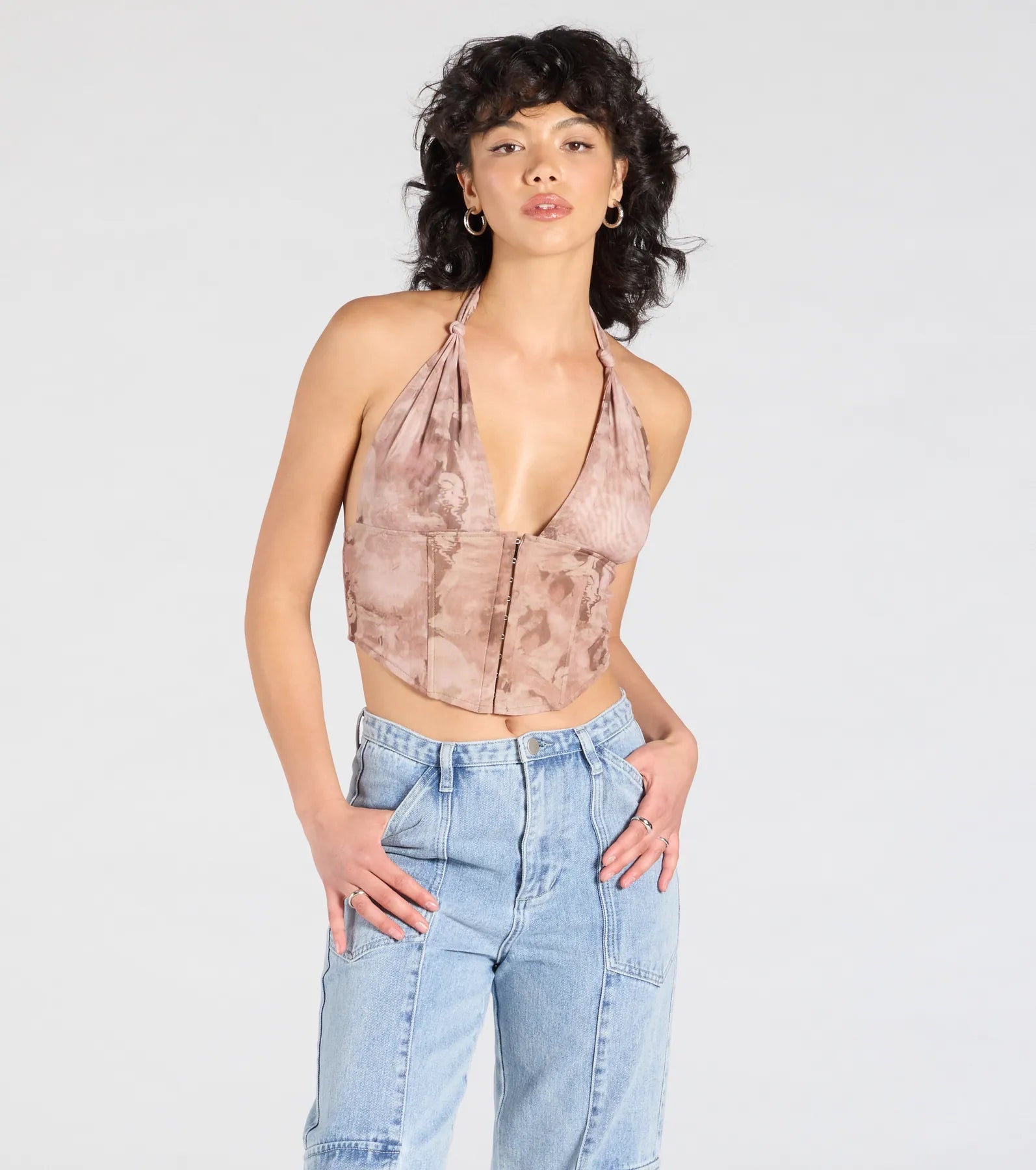 Ultimate Flirt With Destiny Halter Corset Crop Top