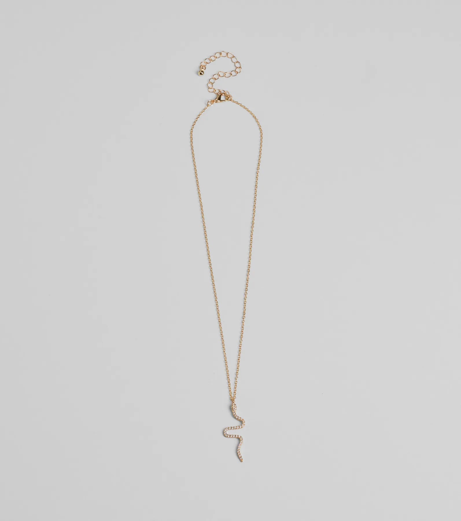 Premium Rhinestone Snake Charm Necklace - Ultimate Edgy Glamour