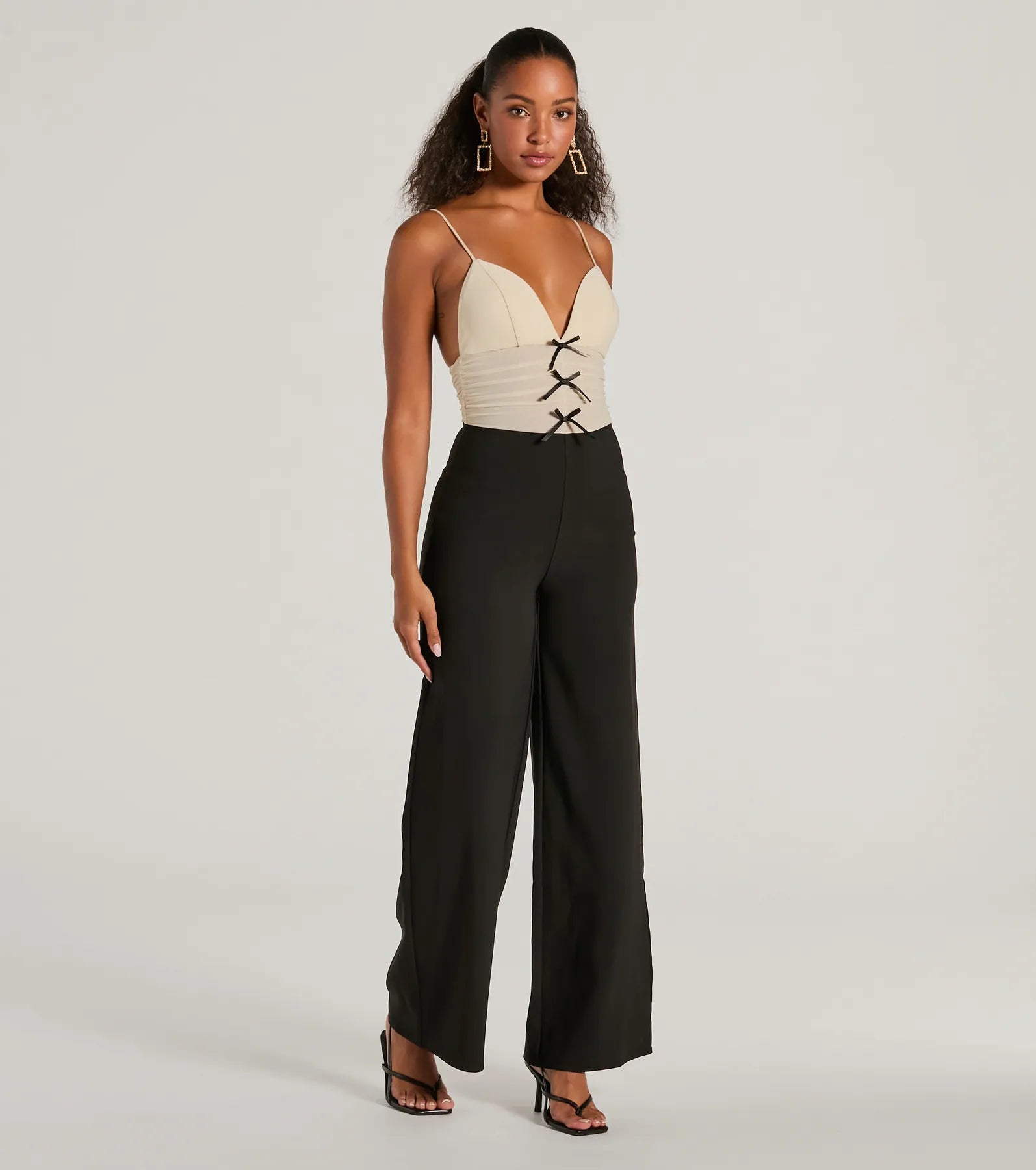 Ultimate Sweet & Chic Bow Detail Jumpsuit - Effortlessly Stylish