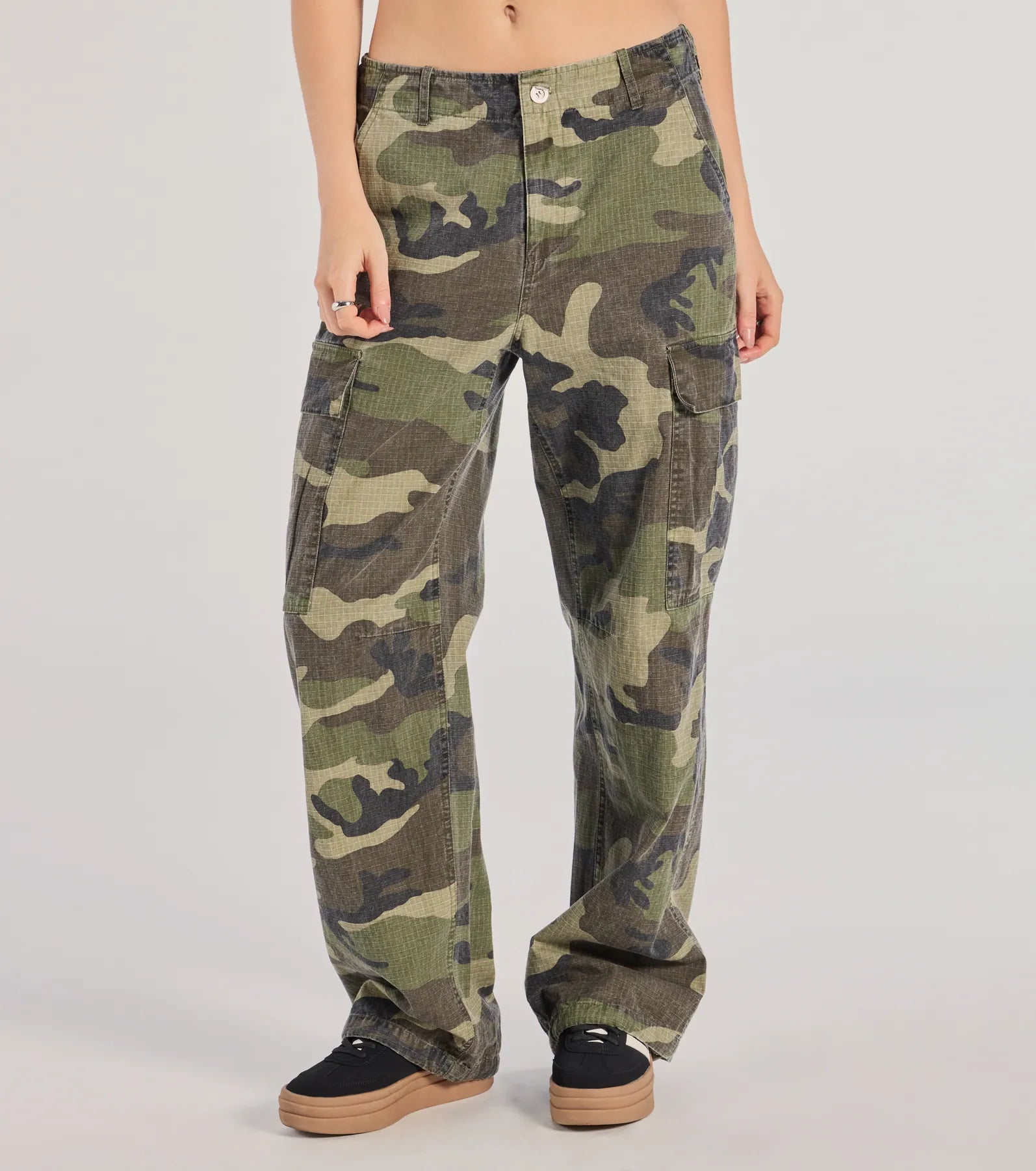 Ultimate Cool Girl Energy Camo Cargo Pants - Premium Fit & Style