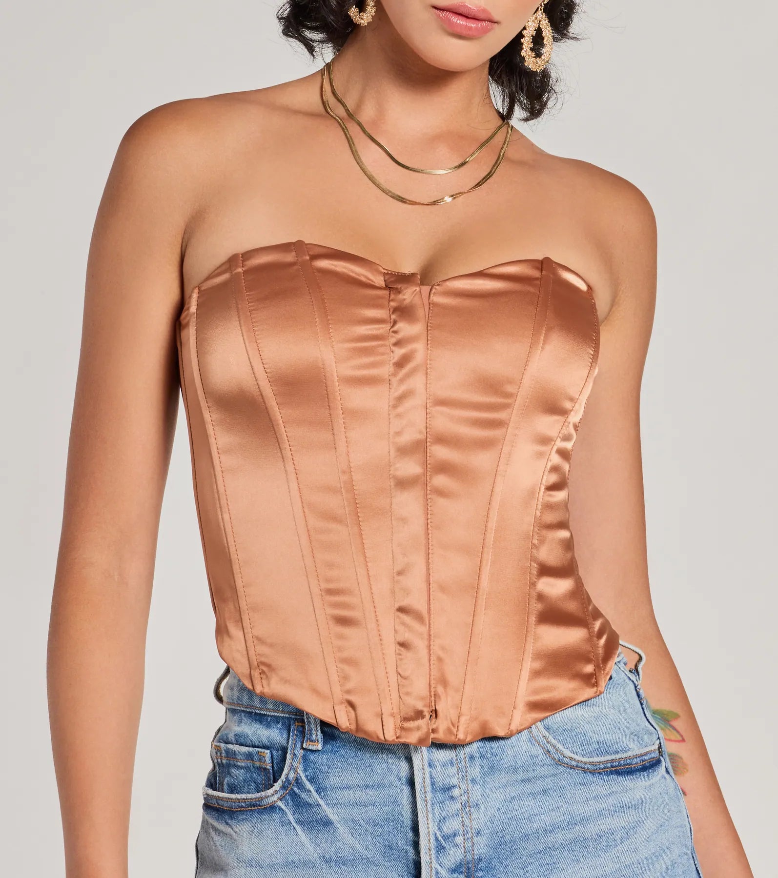 Ultimate Strapless Satin Corset Top - Premium Night Out Essential