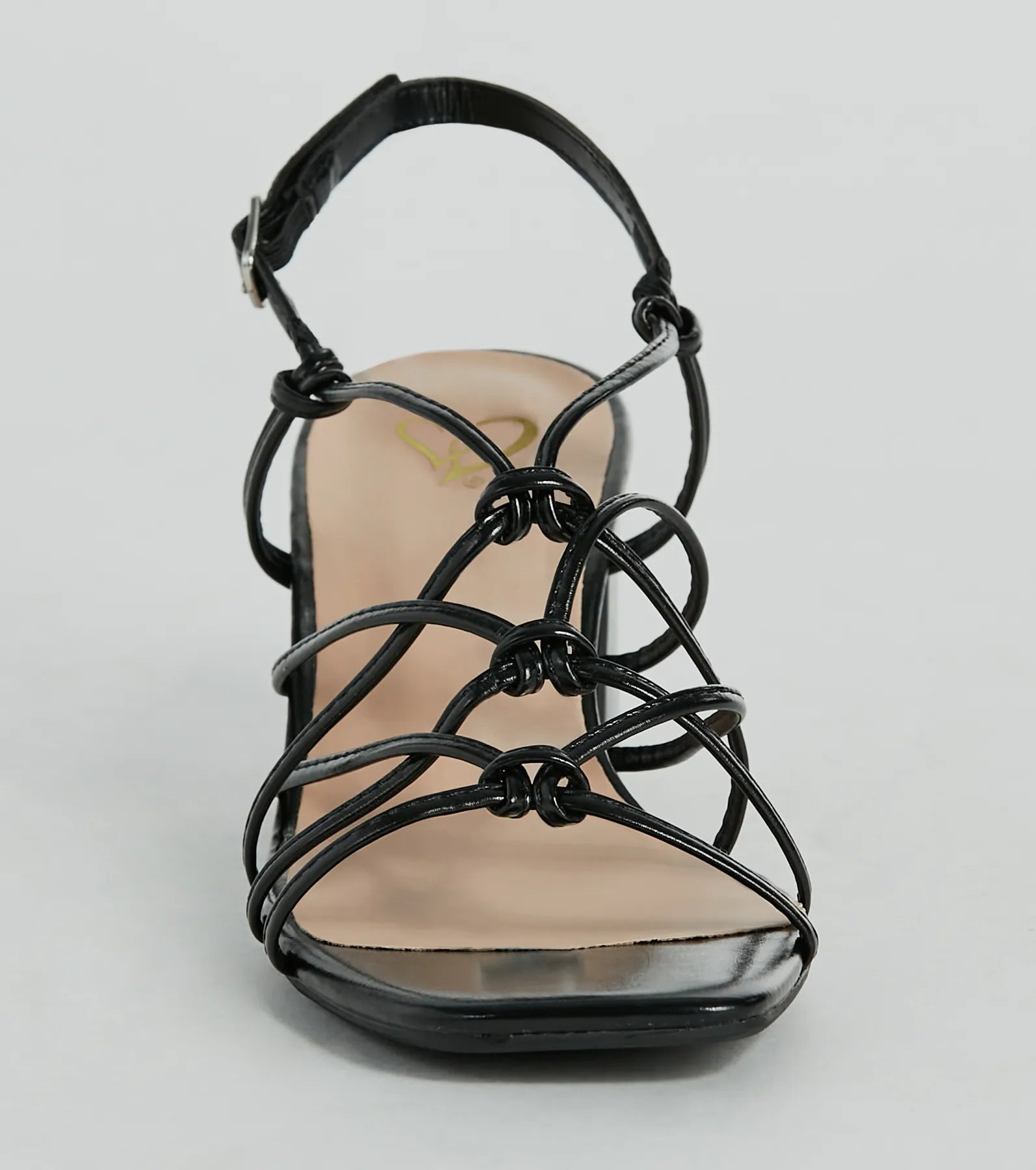 Ultimate Chic Energy Strappy Faux Leather Block Heels