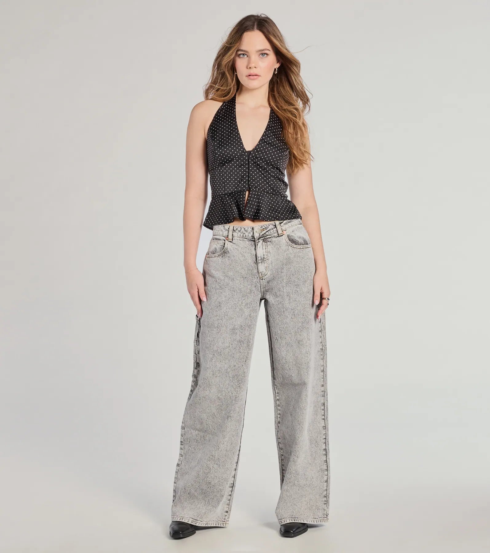 Ultimate Vintage Wide-Leg Denim Jeans - Mid-Rise Classic Fit