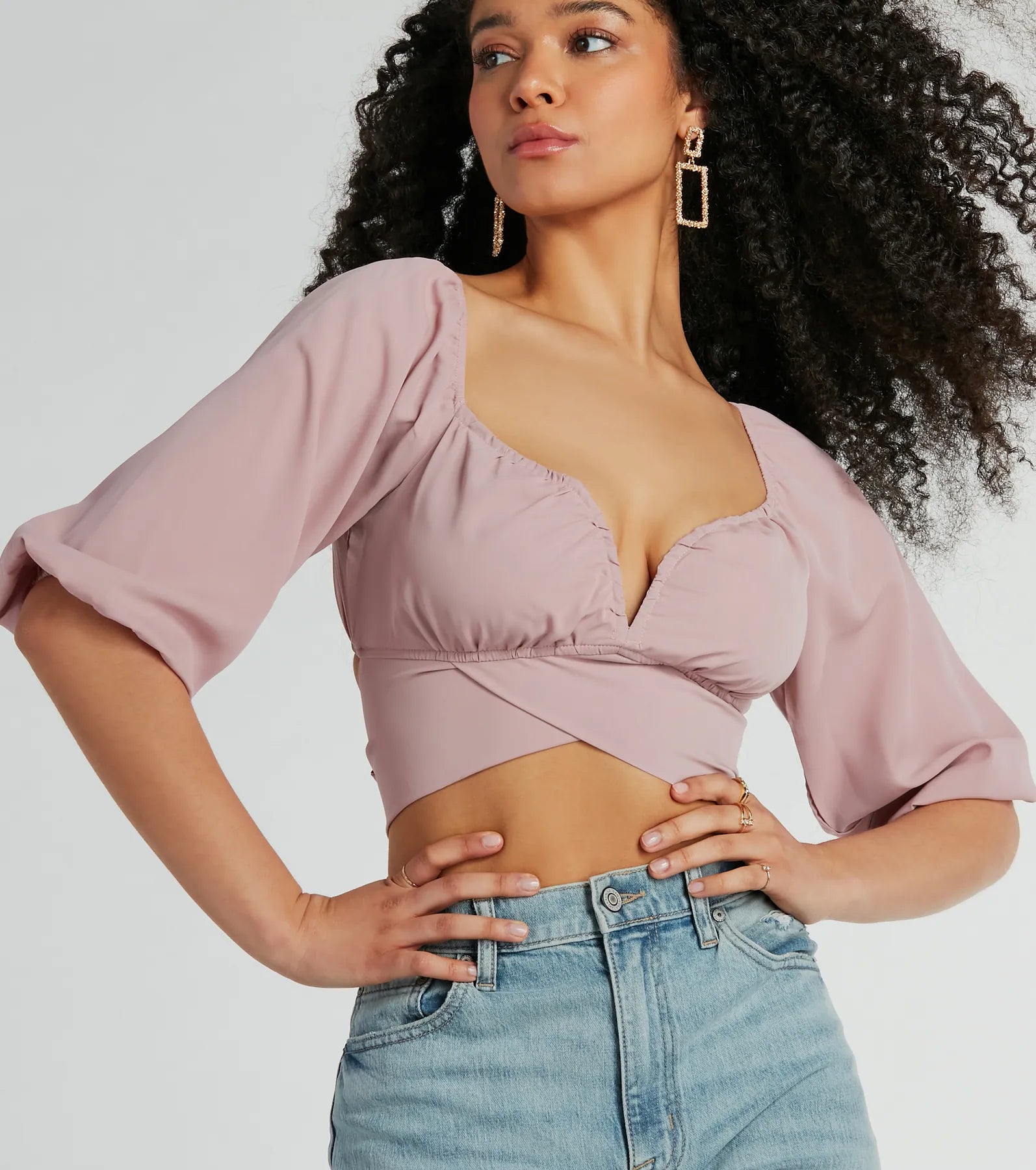 Ultimate Romance Off-The-Shoulder Tie Back Crop Top