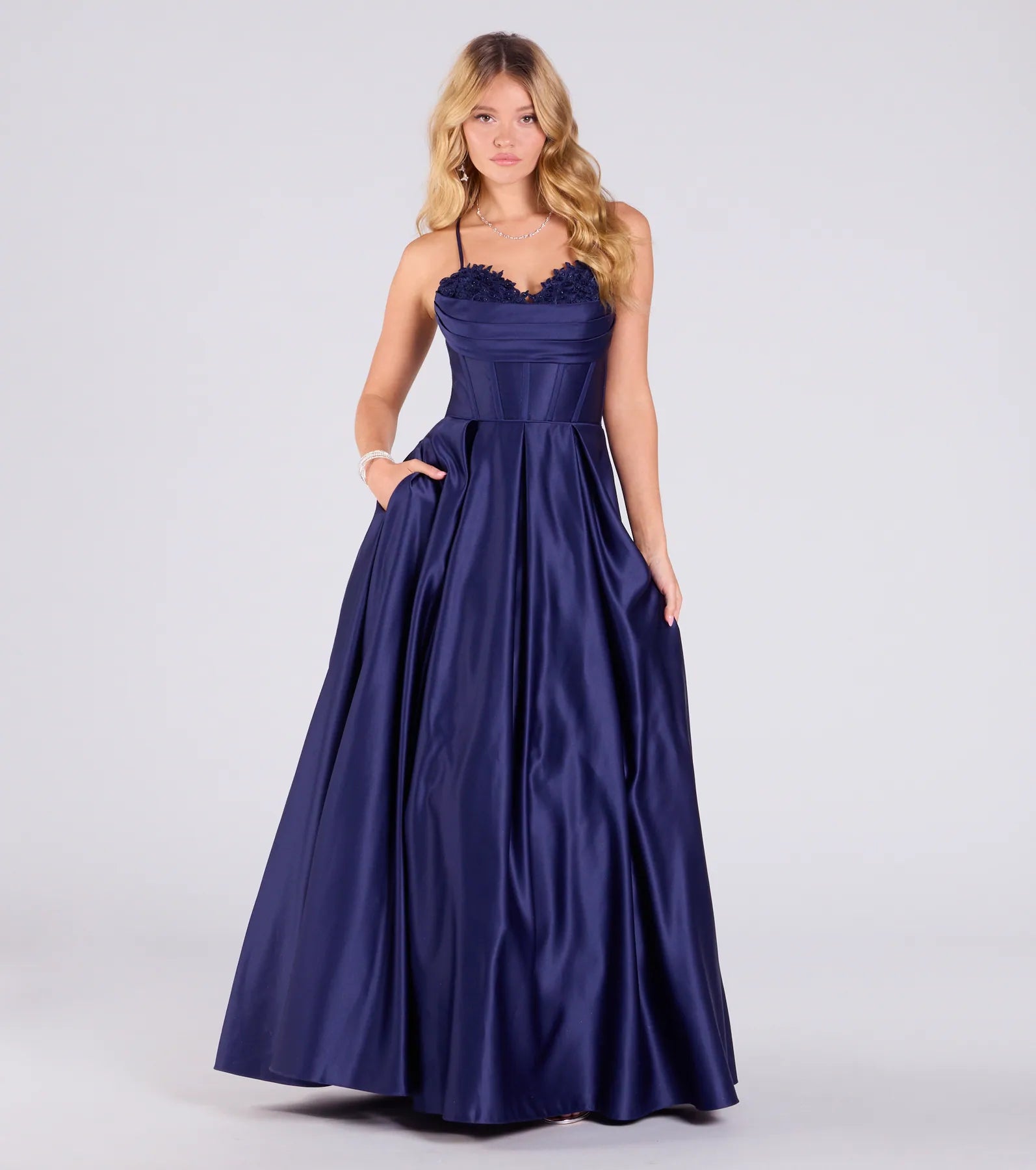 Ultimate Tessa Corset Lace-Up A-Line Satin Ball Gown for Special Occasions