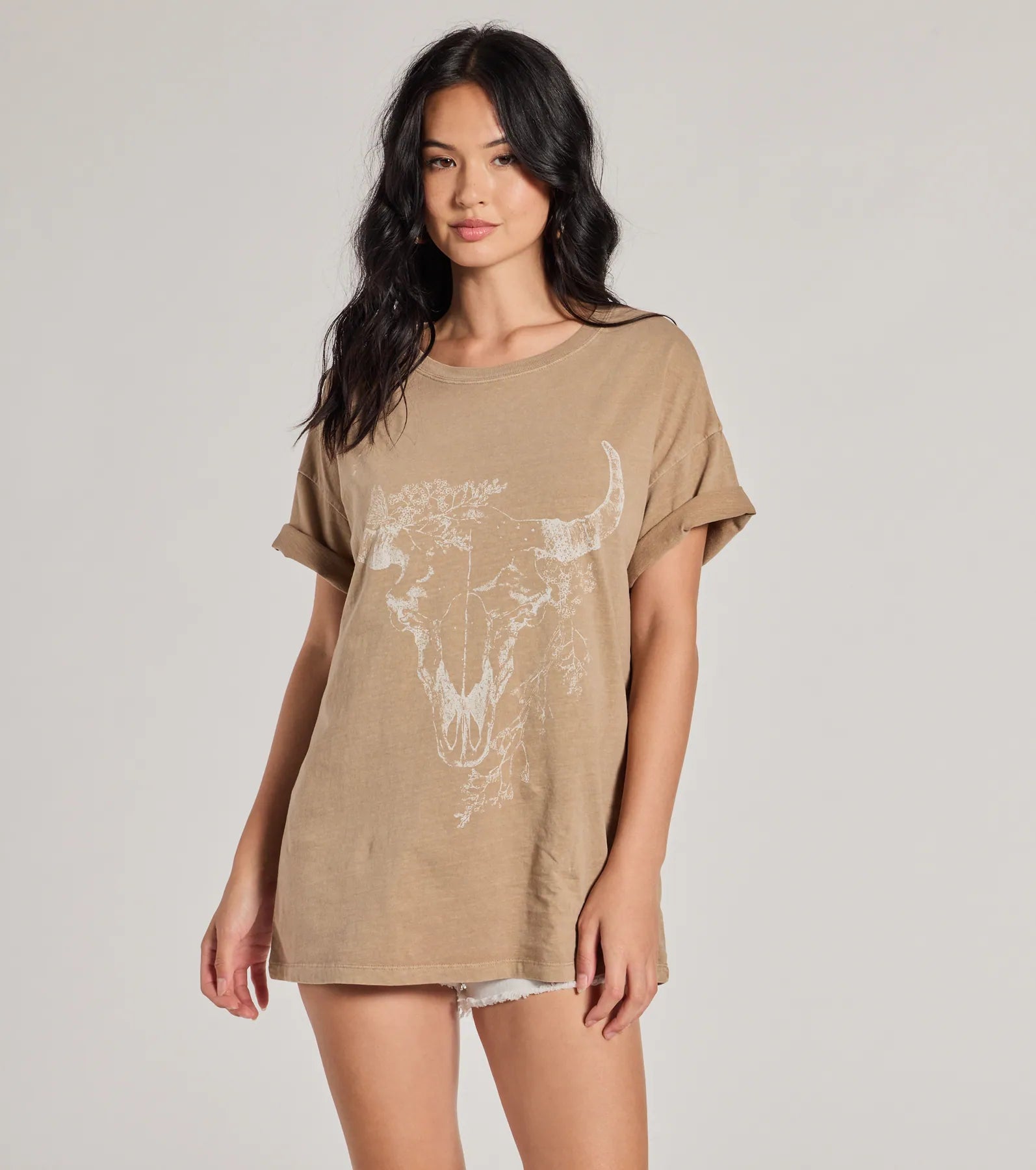 Ultimate Boho Chic Longhorn Graphic Tee