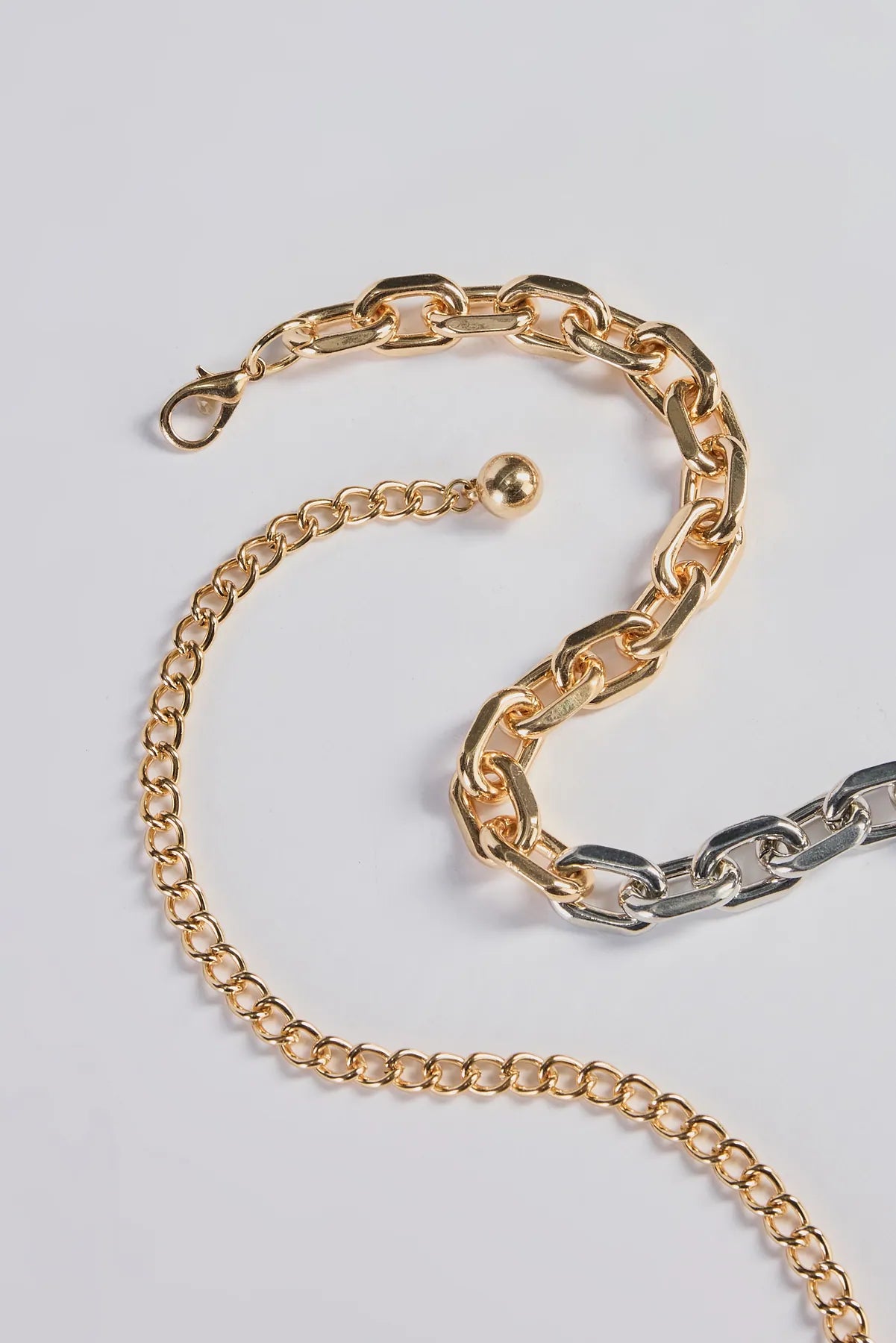 Premium Edgy Fierce Mixed Metal Chain Link Belt - Upgrade Your Style