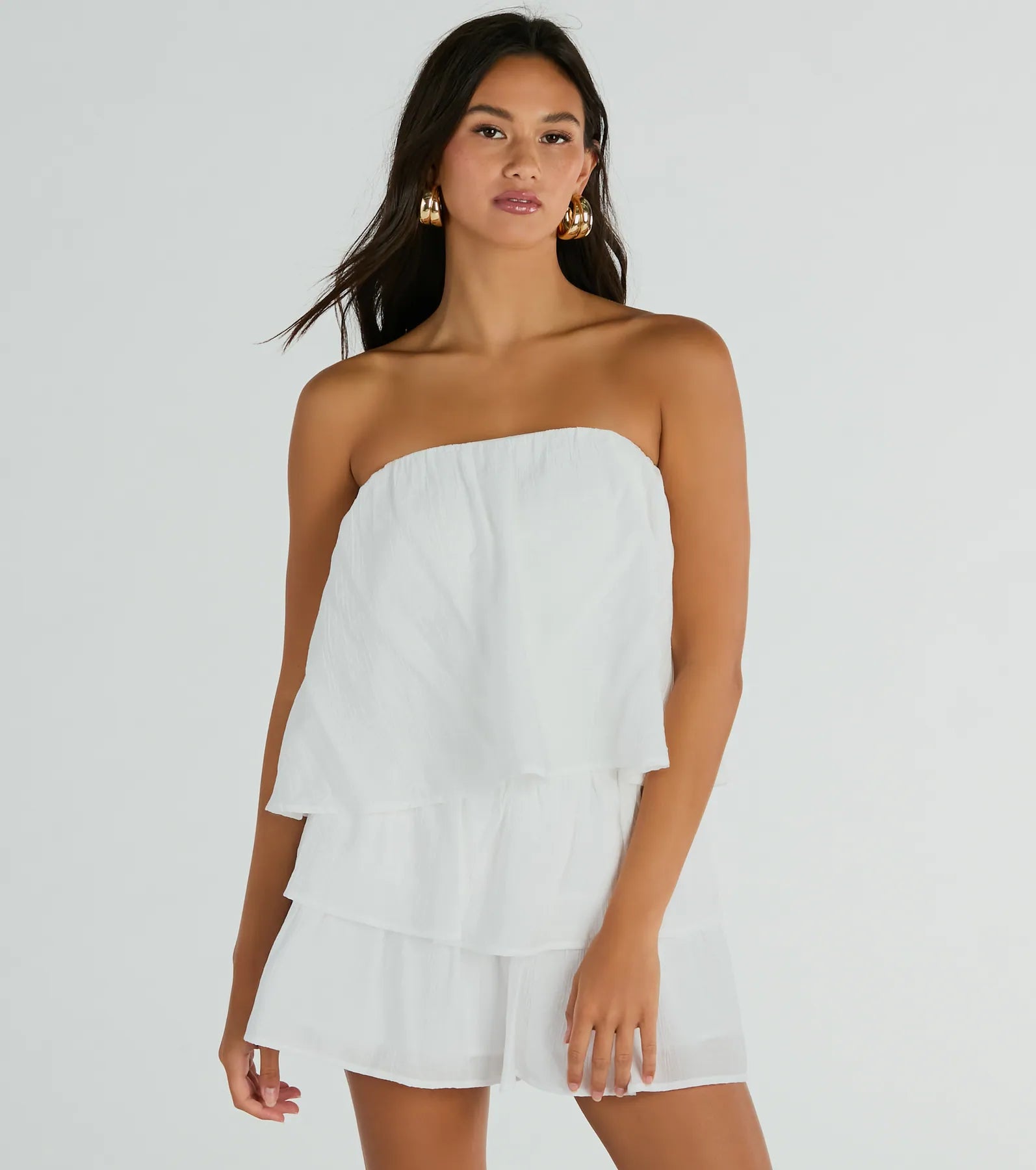 Ultimate Poolside Escape Strapless Romper