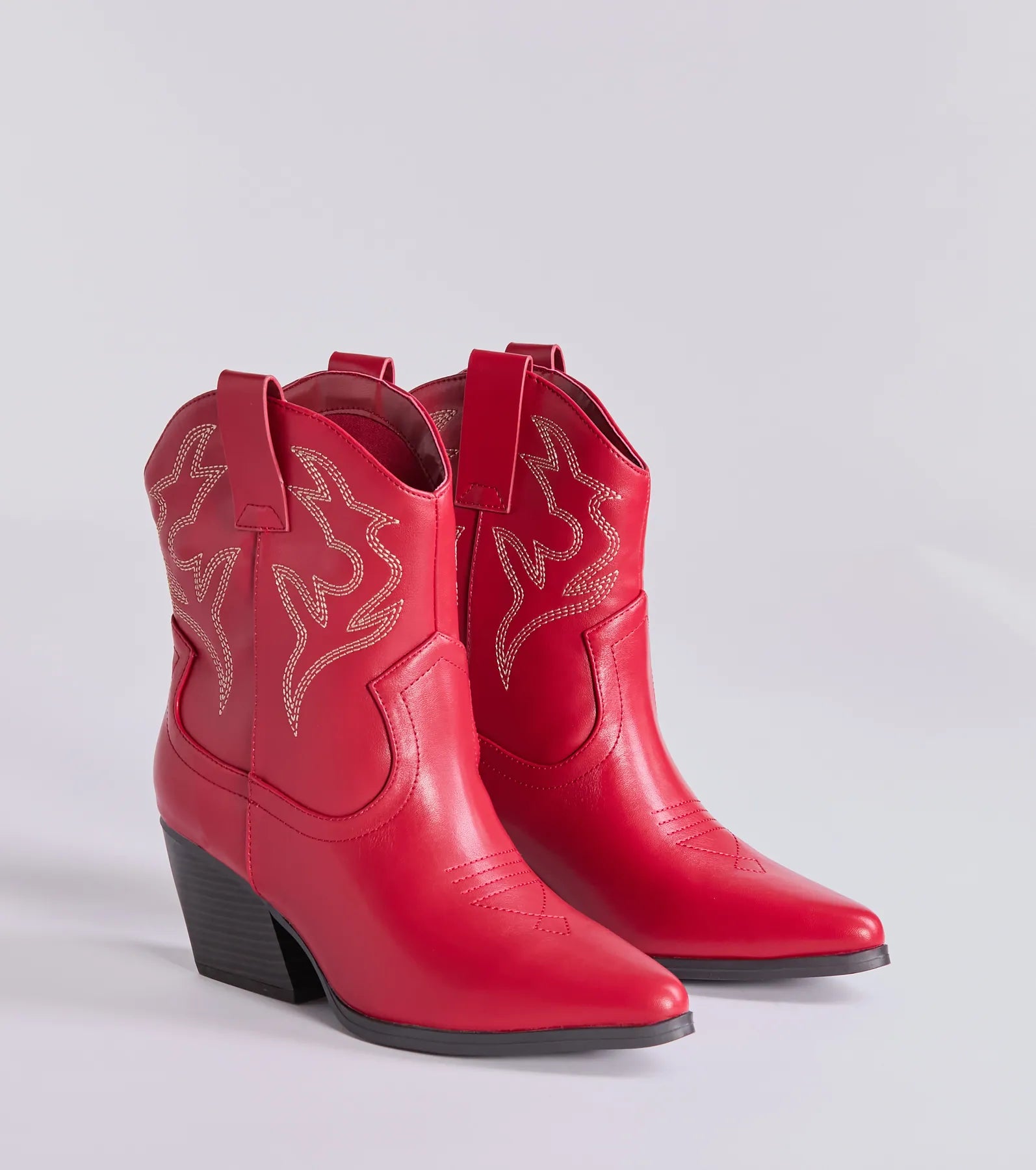 Premium Western-Inspired Faux Leather Booties