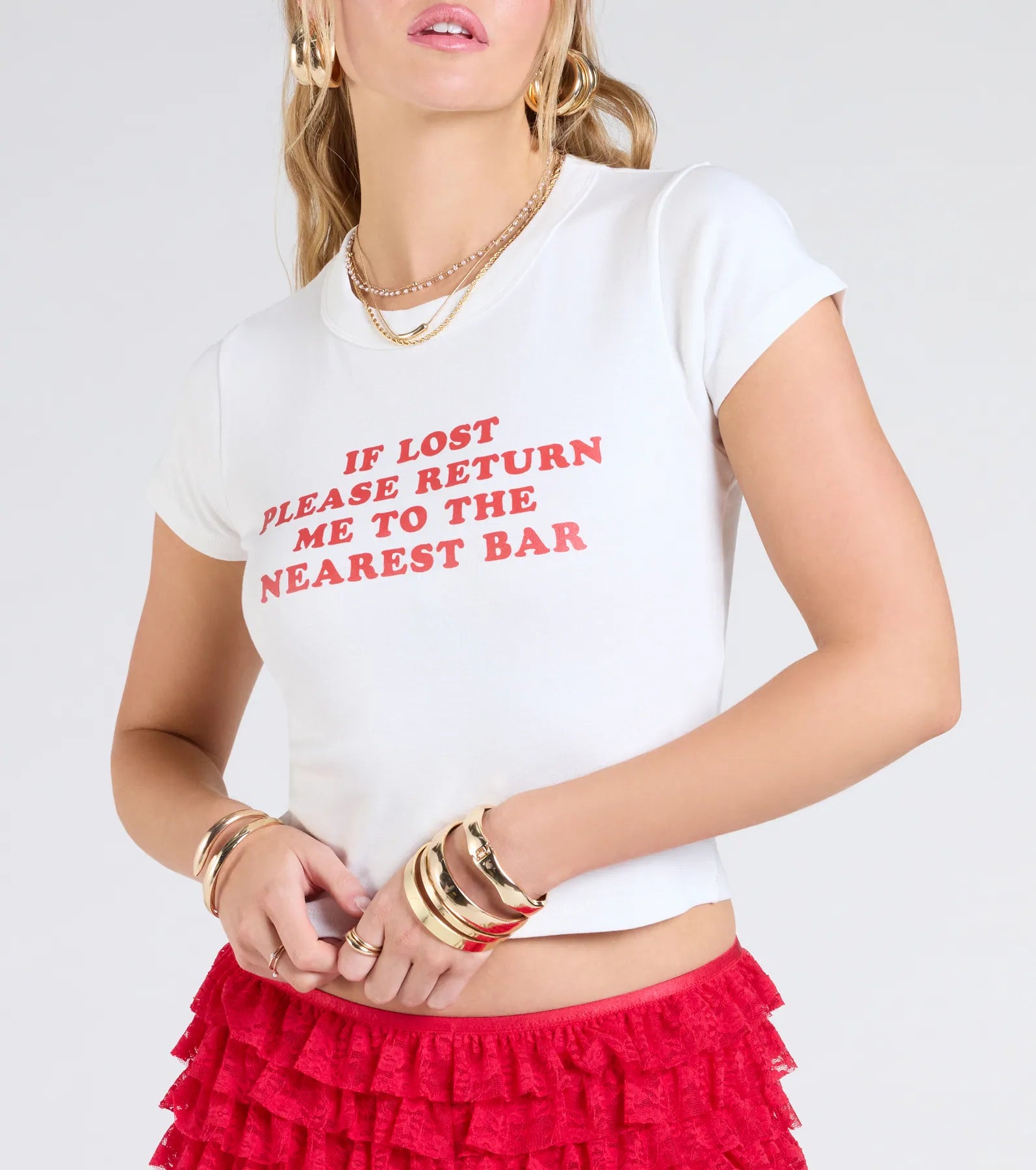 Ultimate Return To Bar Crop Graphic Tee - Upgrade Your Style