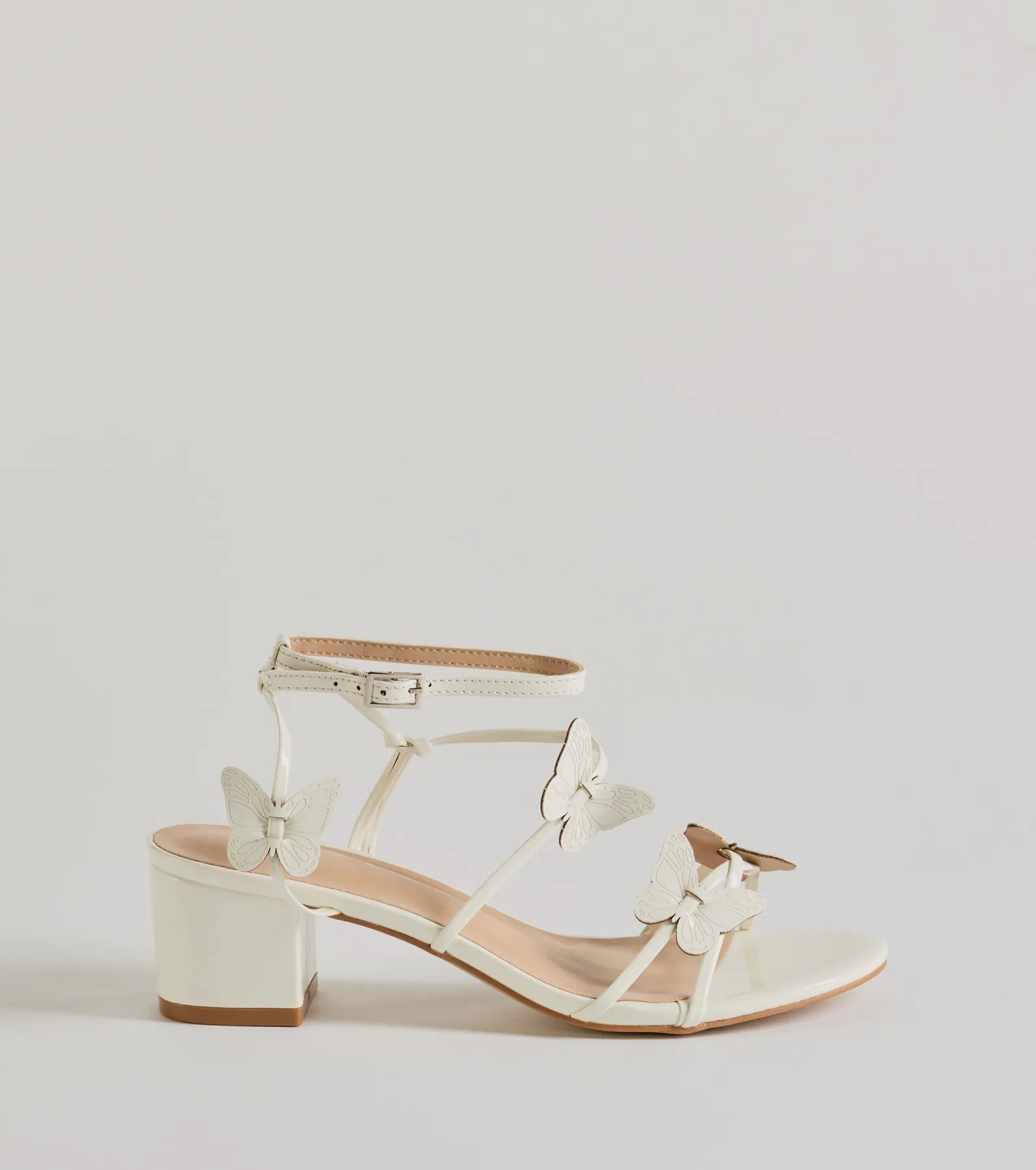 Ultimate Butterfly Chic Heels - Patent Block Heels for Every Occasion