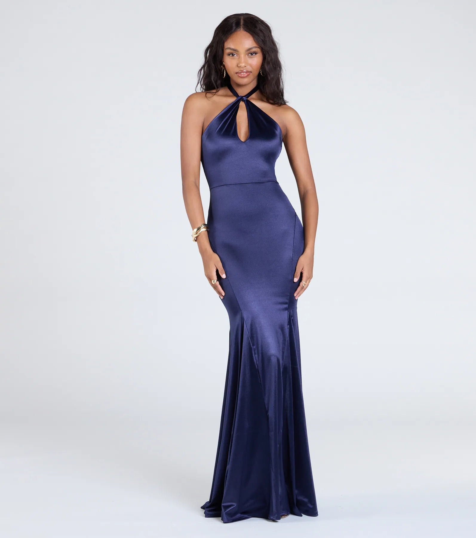 Ultimate Charlie Keyhole Mermaid Satin Formal Gown