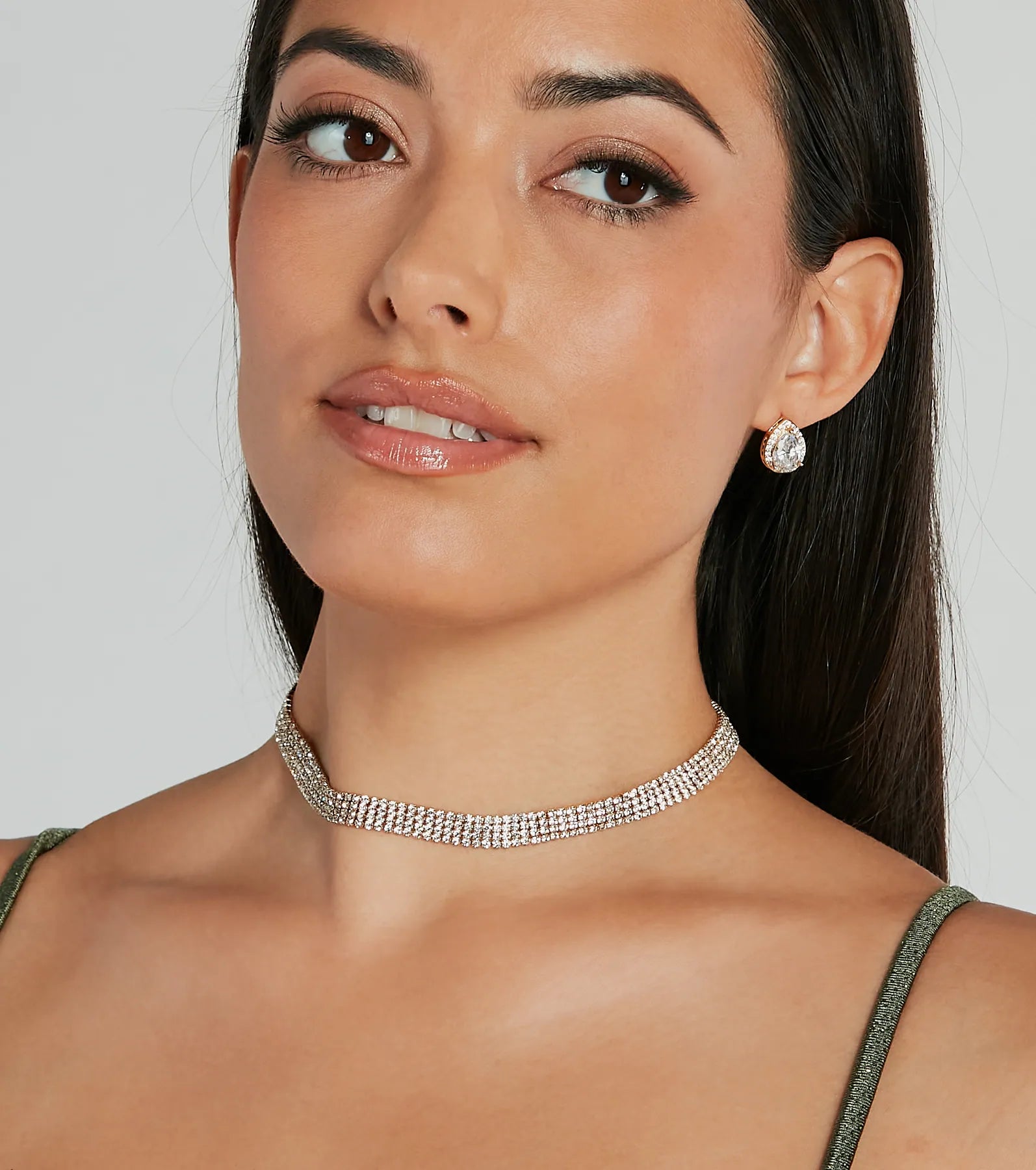 Ultimate Shimmering Rhinestone Choker Necklace