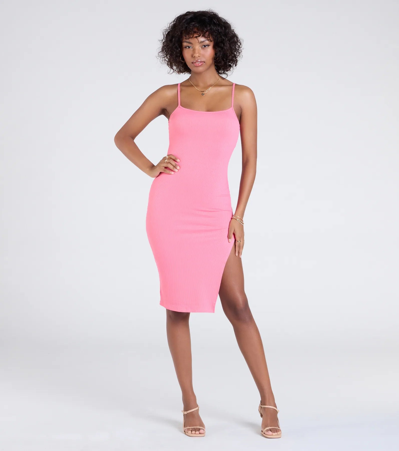 Ultimate Ribbed Knit Bodycon Midi Dress - Timeless Elegance & Stretch Comfort