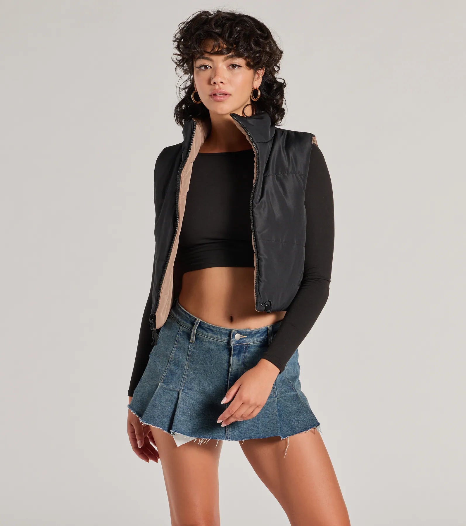 Ultimate Reversible Cropped Puffer Vest - Casual & Stylish