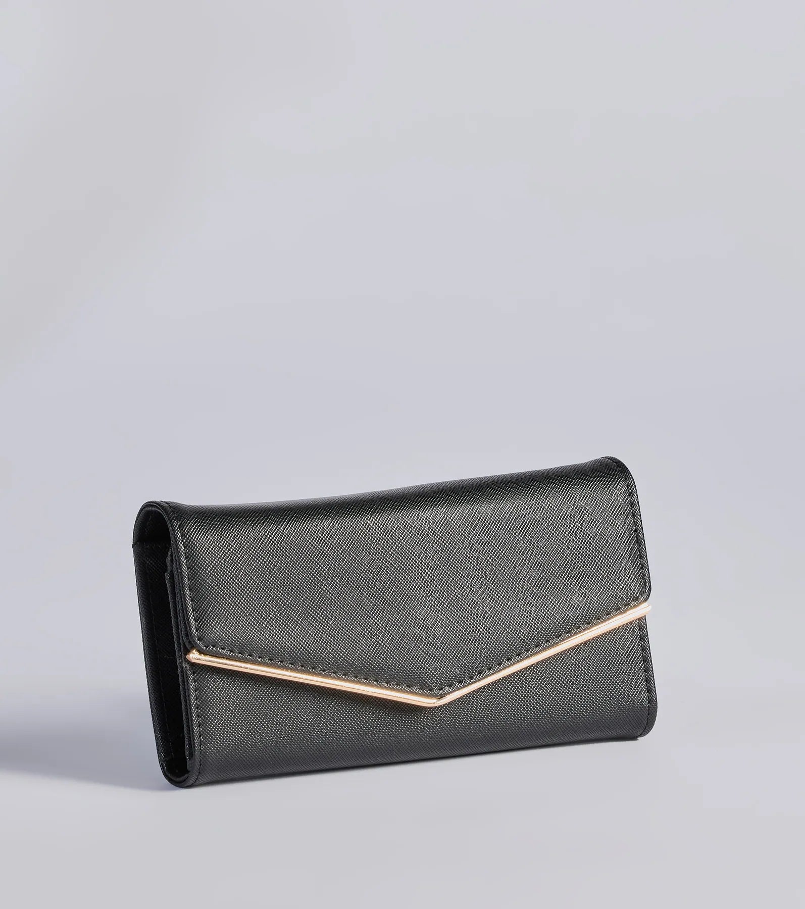 Premium Faux Leather Envelope Wristlet - Classic & Chic