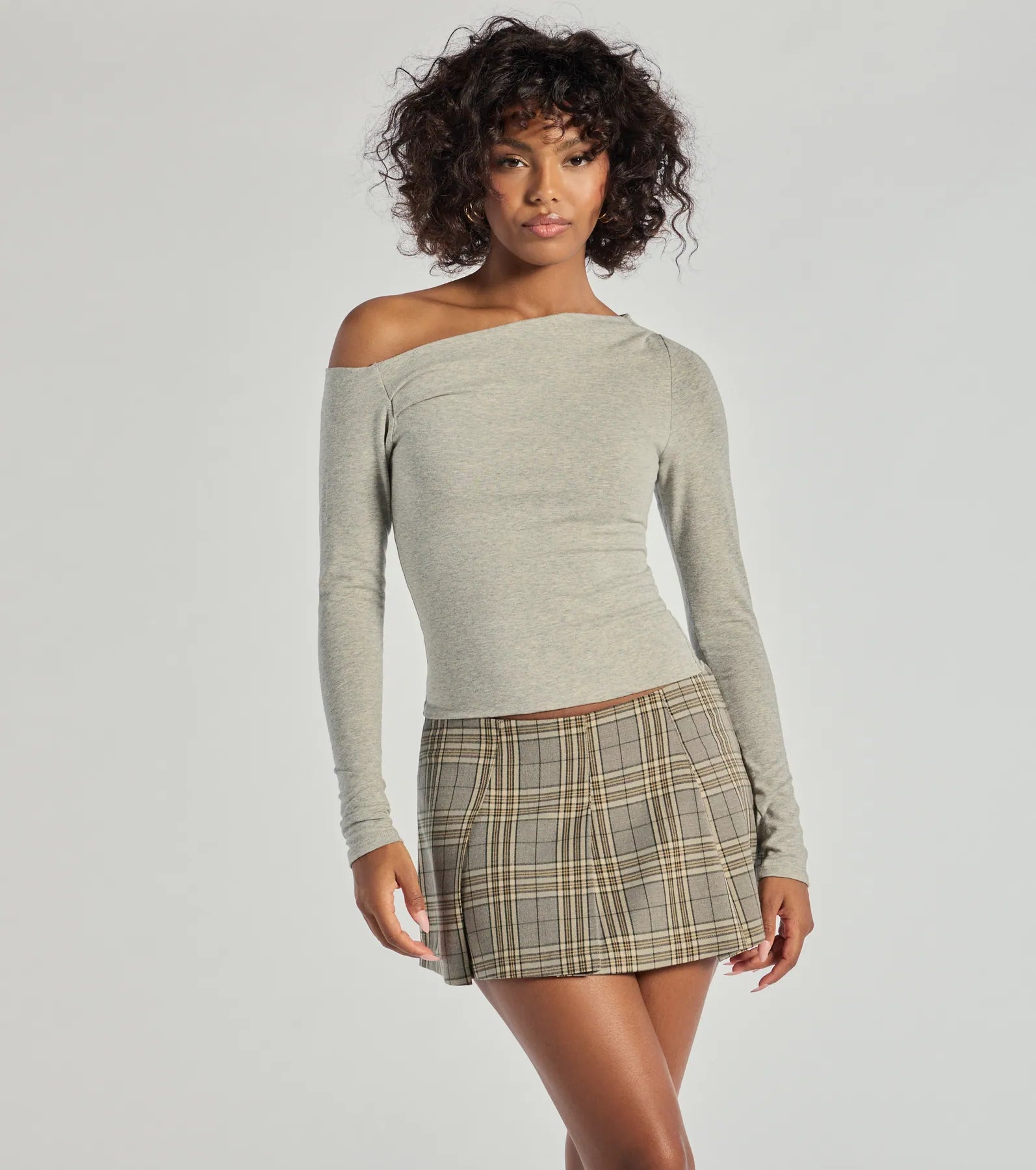 Ultimate Chic Off-Shoulder Long Sleeve Crop Top