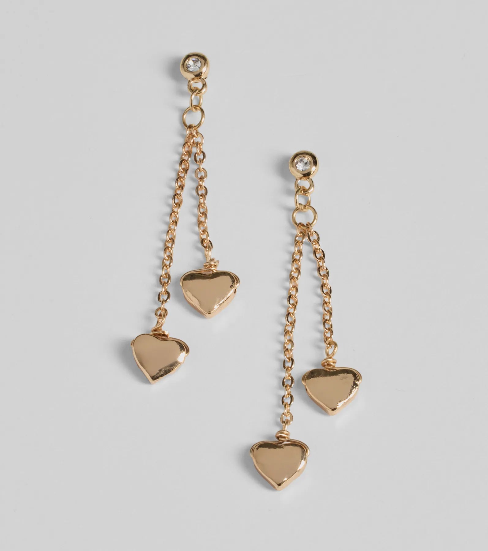 Premium Heart Charm Drop Earrings