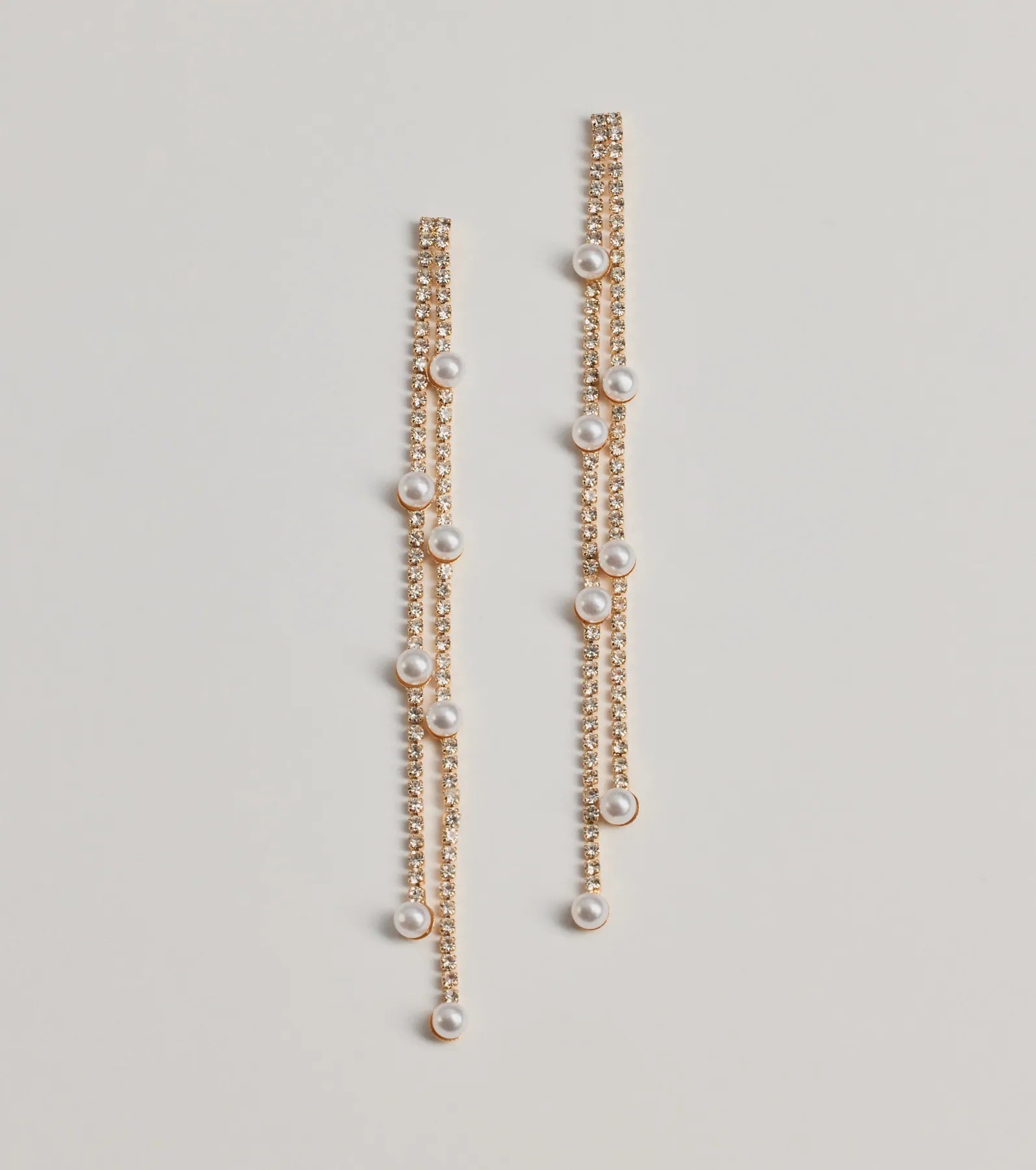 Premium Luxe Faux Pearl & Rhinestone Earrings