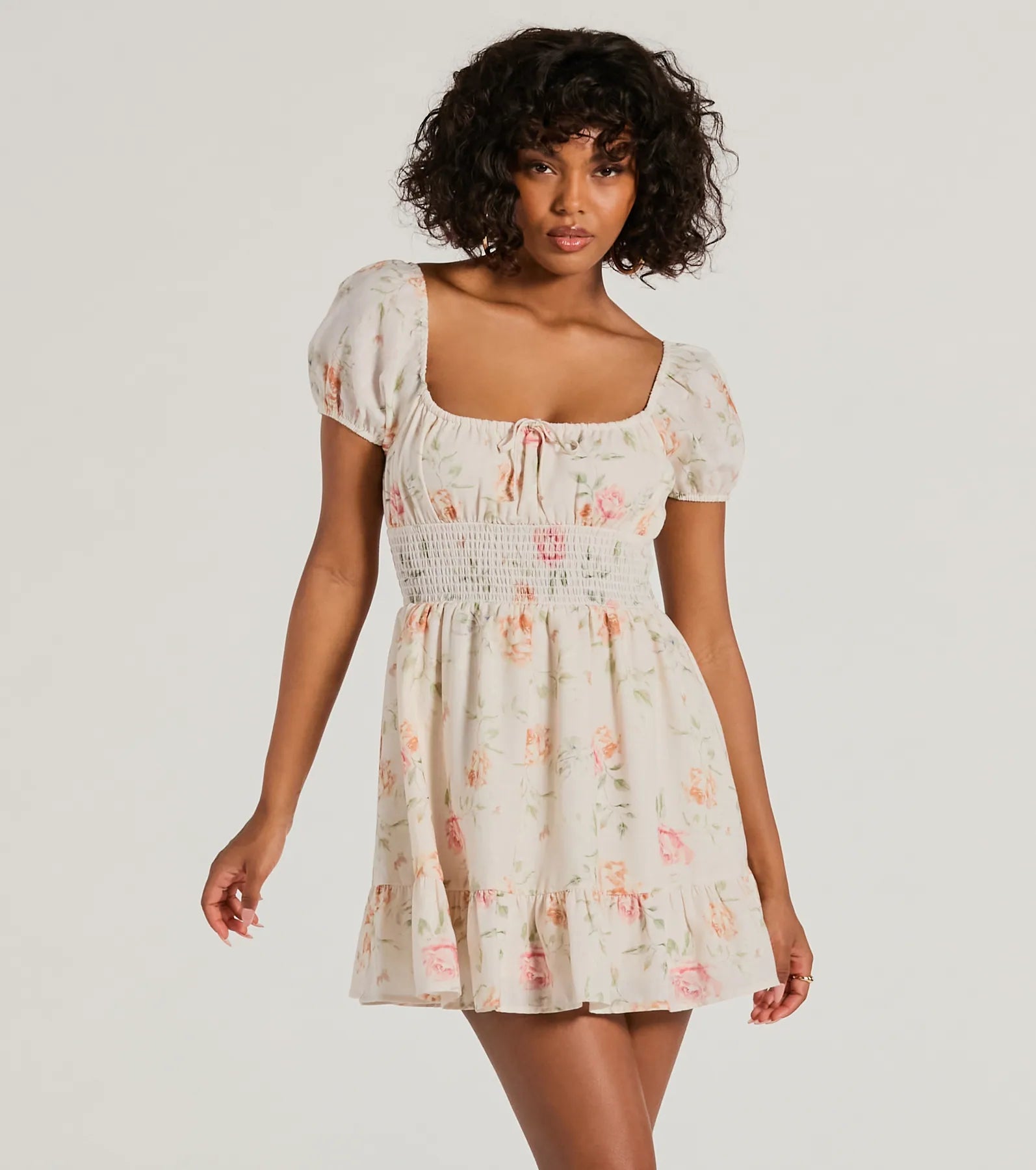 Ultimate Floral Puff-Sleeve Skater Dress - Summer Essential