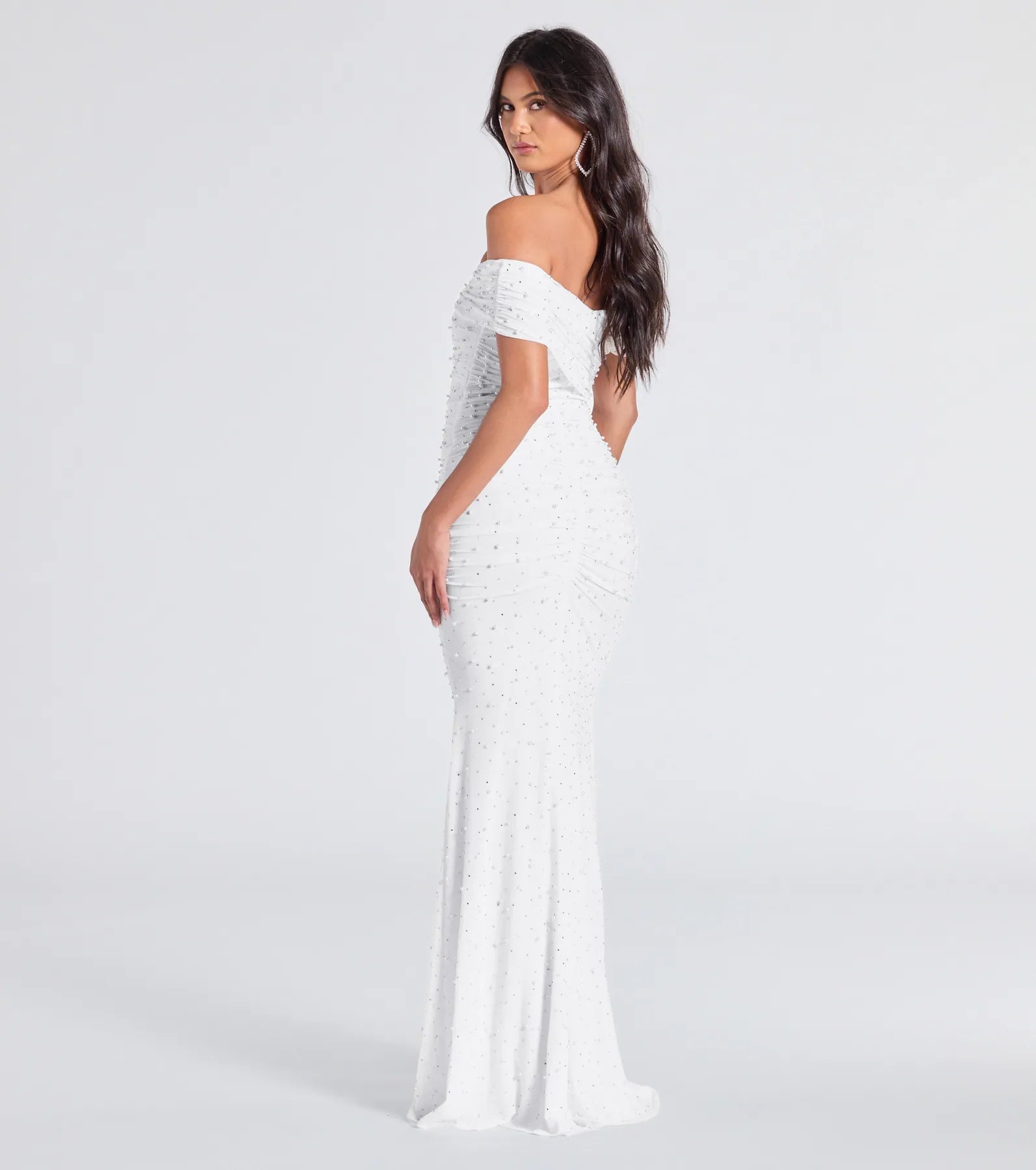 Aubriella Ultimate Glam Rhinestone & Pearl Mermaid Gown