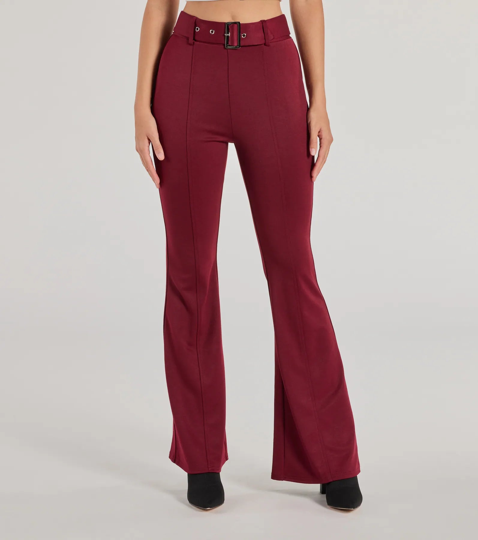 Ultimate Polished Glam Belted Wide Leg Pants