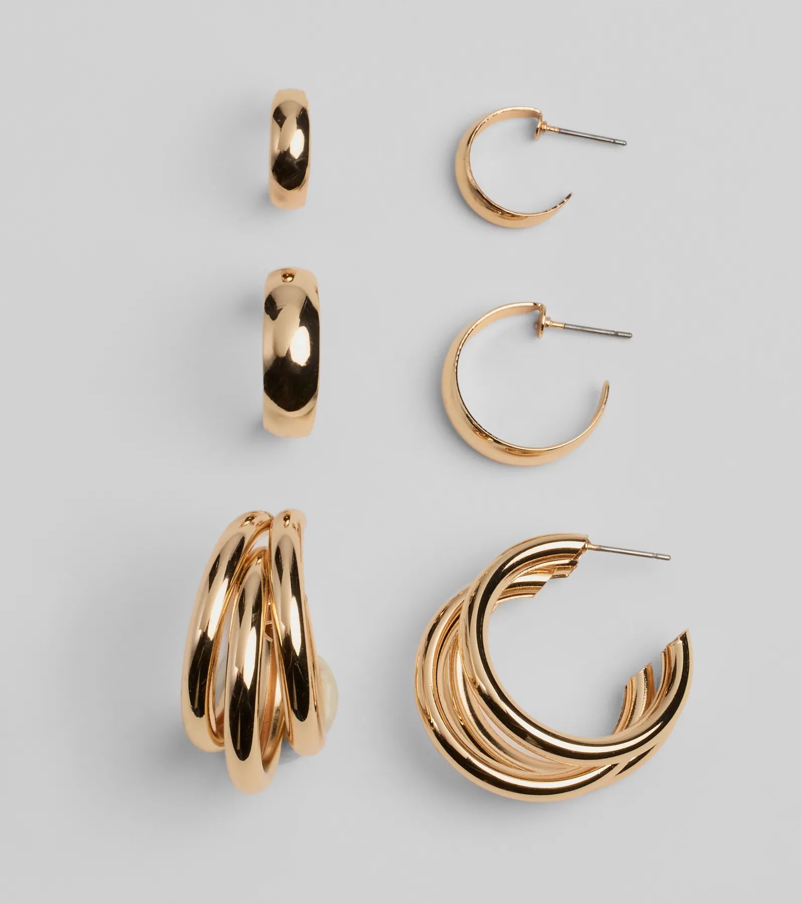 Ultimate Style Hoop Earrings Set - Triple Pack for Everyday Glam