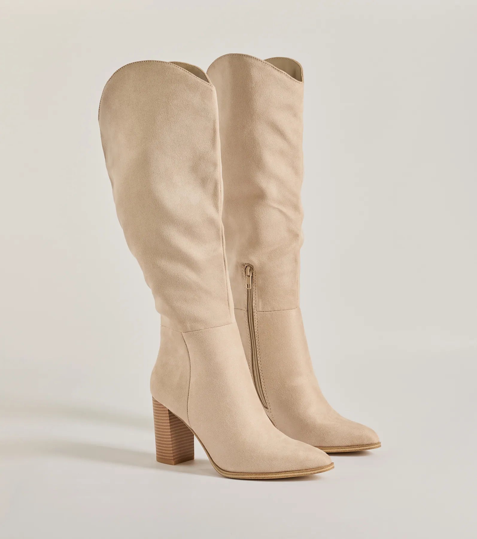 Premium Faux Suede Knee-High Boots - Ultimate Style Statement