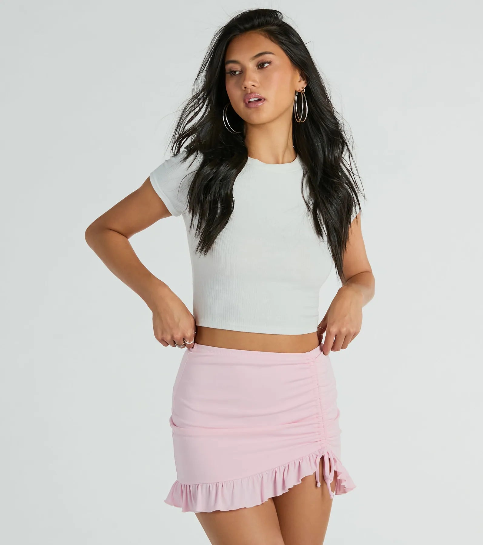 Ultimate Flair Mid-Rise Ruffle Mini Skirt