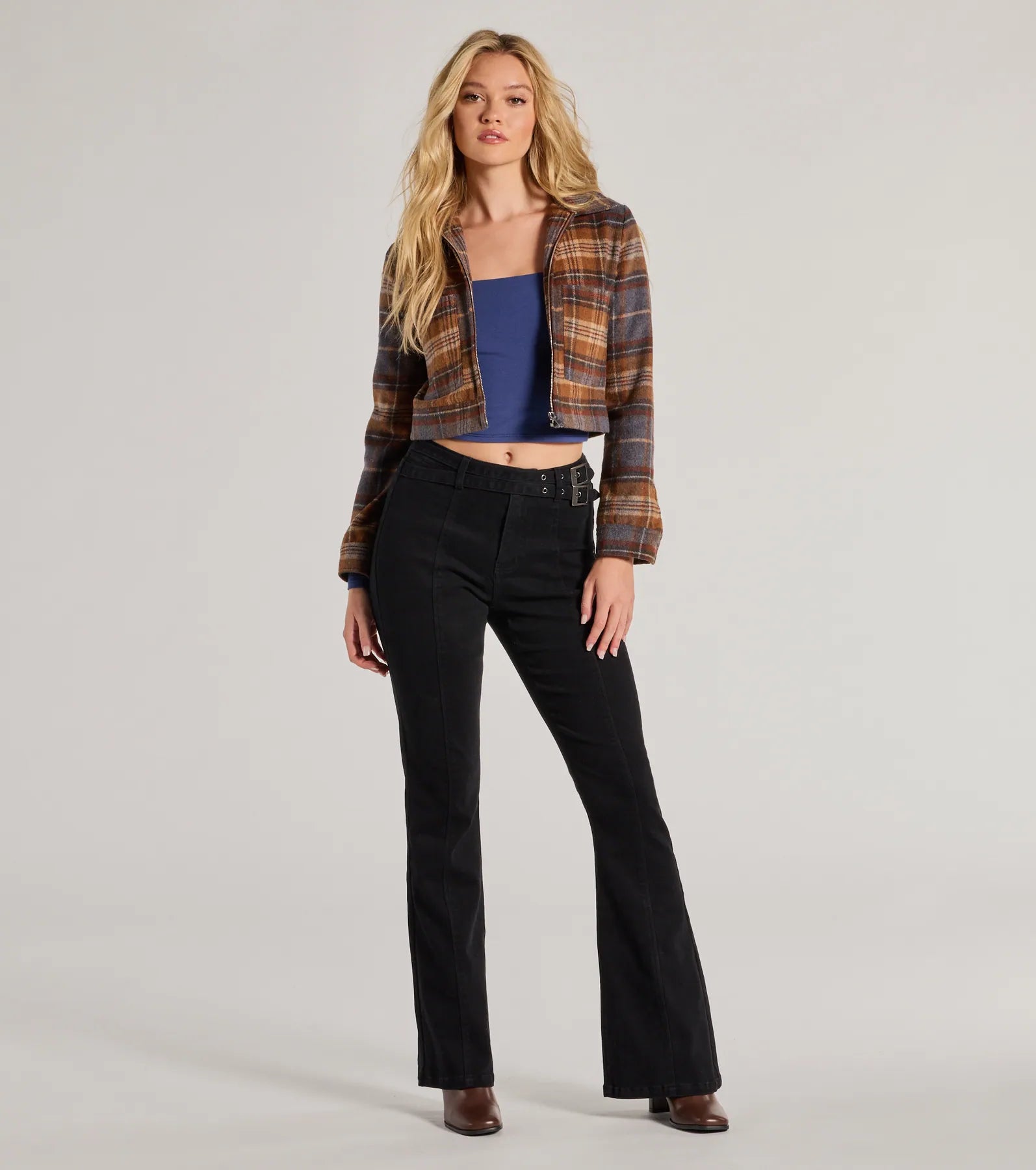 Ultimate High-Rise Belted Bootcut Pants - Premium Fit & Style