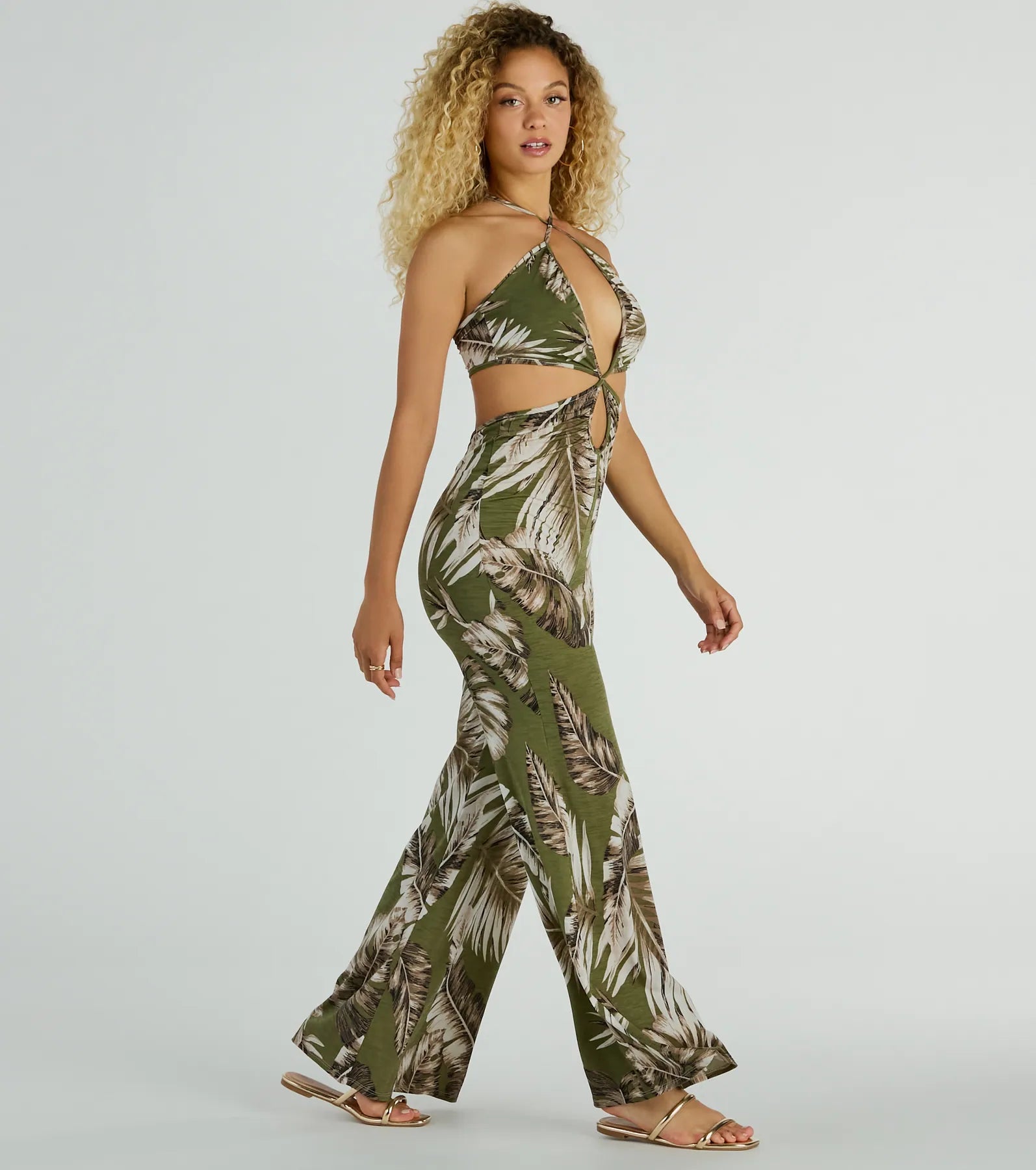 Ultimate Tropical Paradise Cutout Jumpsuit - Premium Vacation Essential