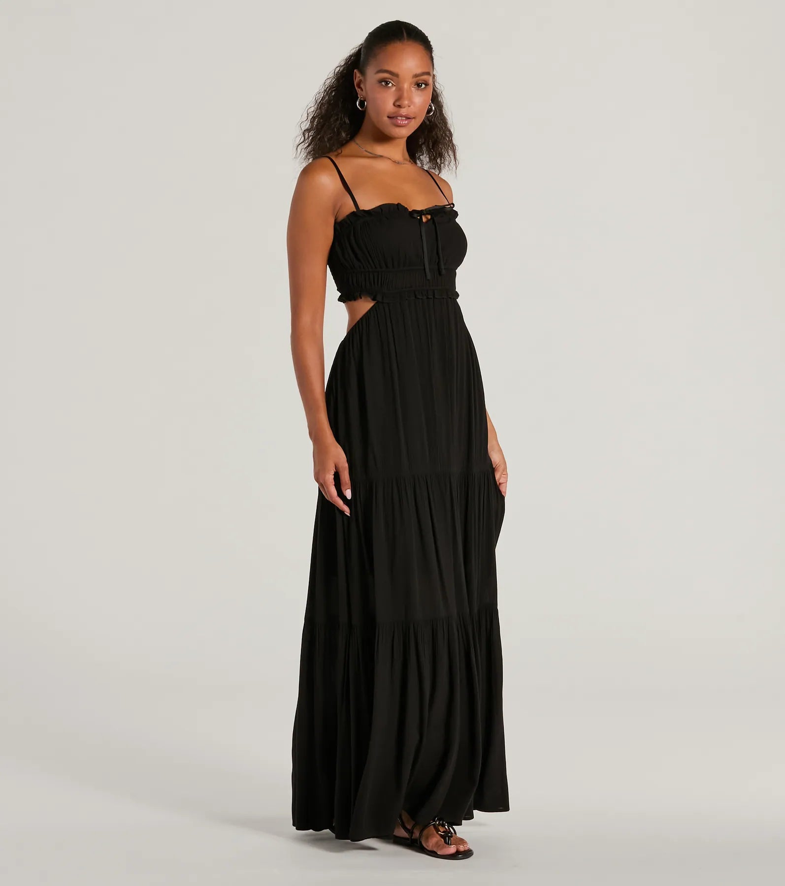 Ultimate Breezy Chic Ruffled Maxi Dress