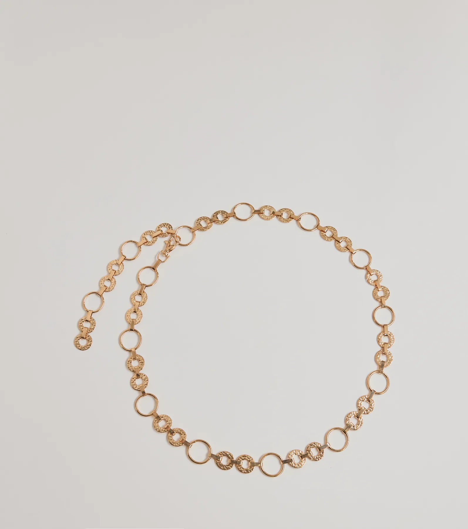 Ultimate Trendy Vibes Textured O-Ring Chain Belt