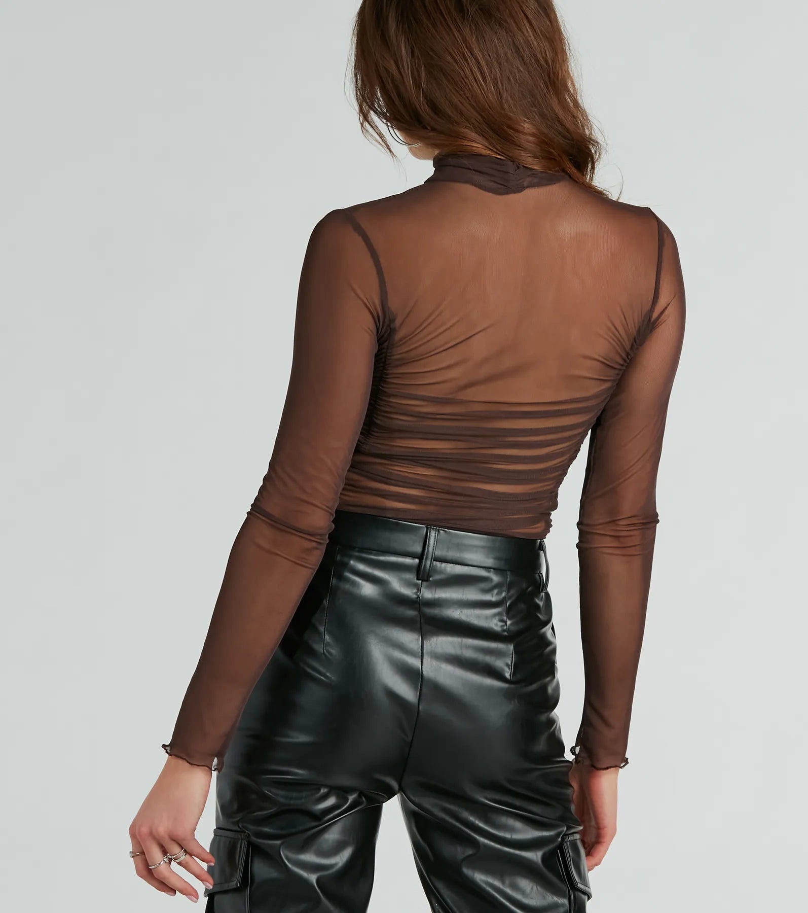 Ultimate Sheer Mesh Bodysuit - Notice Me Long Sleeve