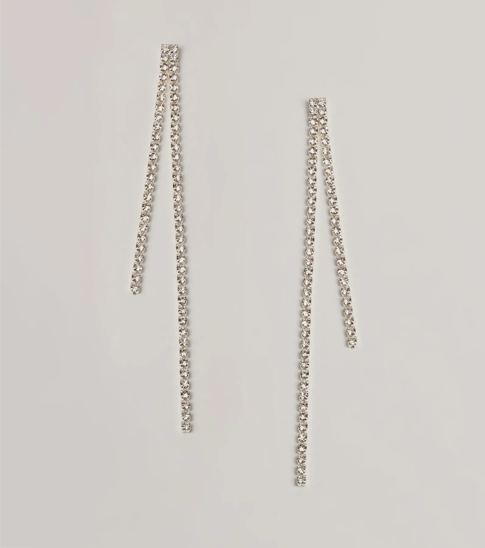 Ultimate Glam Rhinestone Fringe Duster Earrings