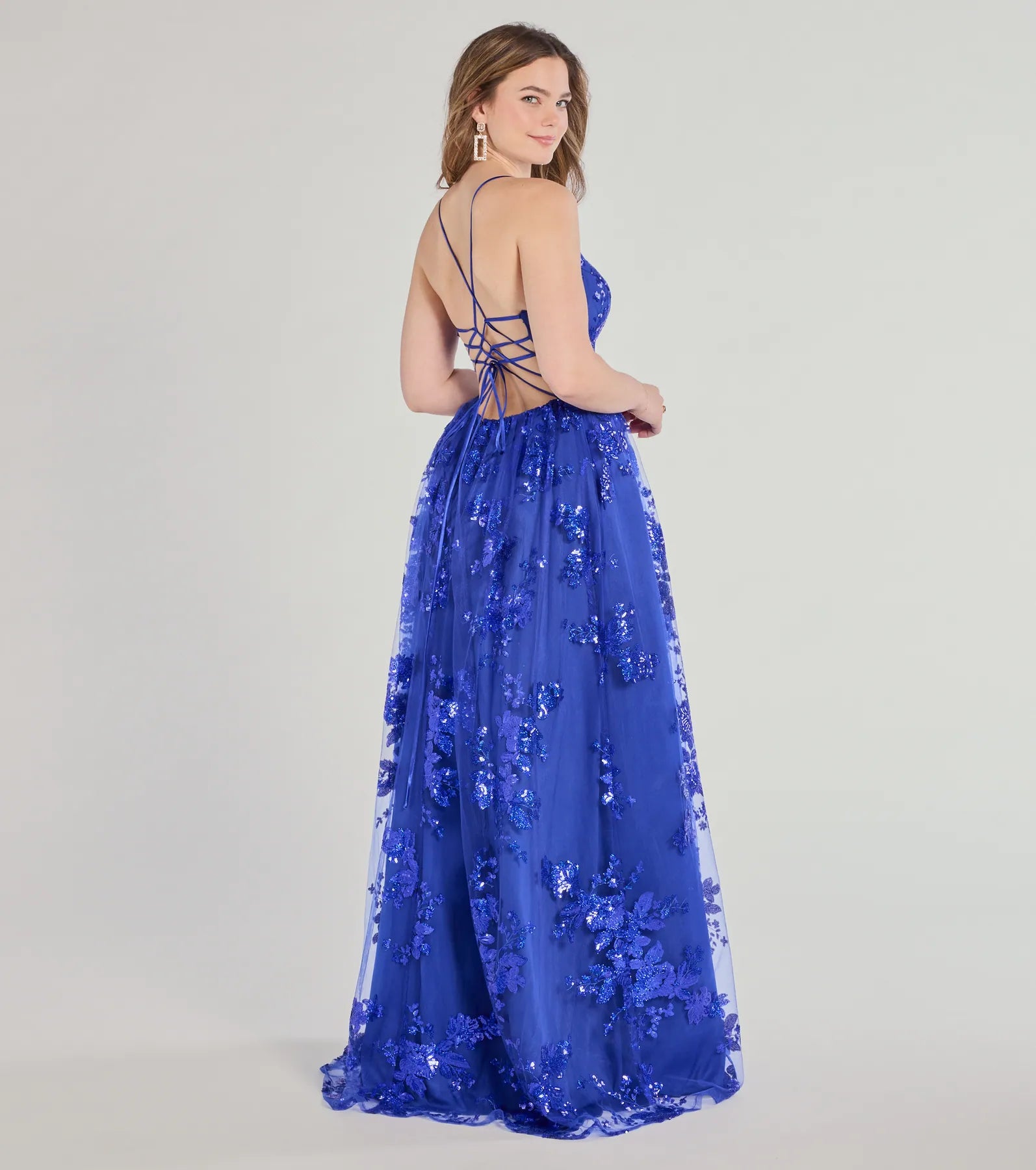 Premium Sharen Lace-Up Sequin Ball Gown - Ultimate Elegance for Special Occasions