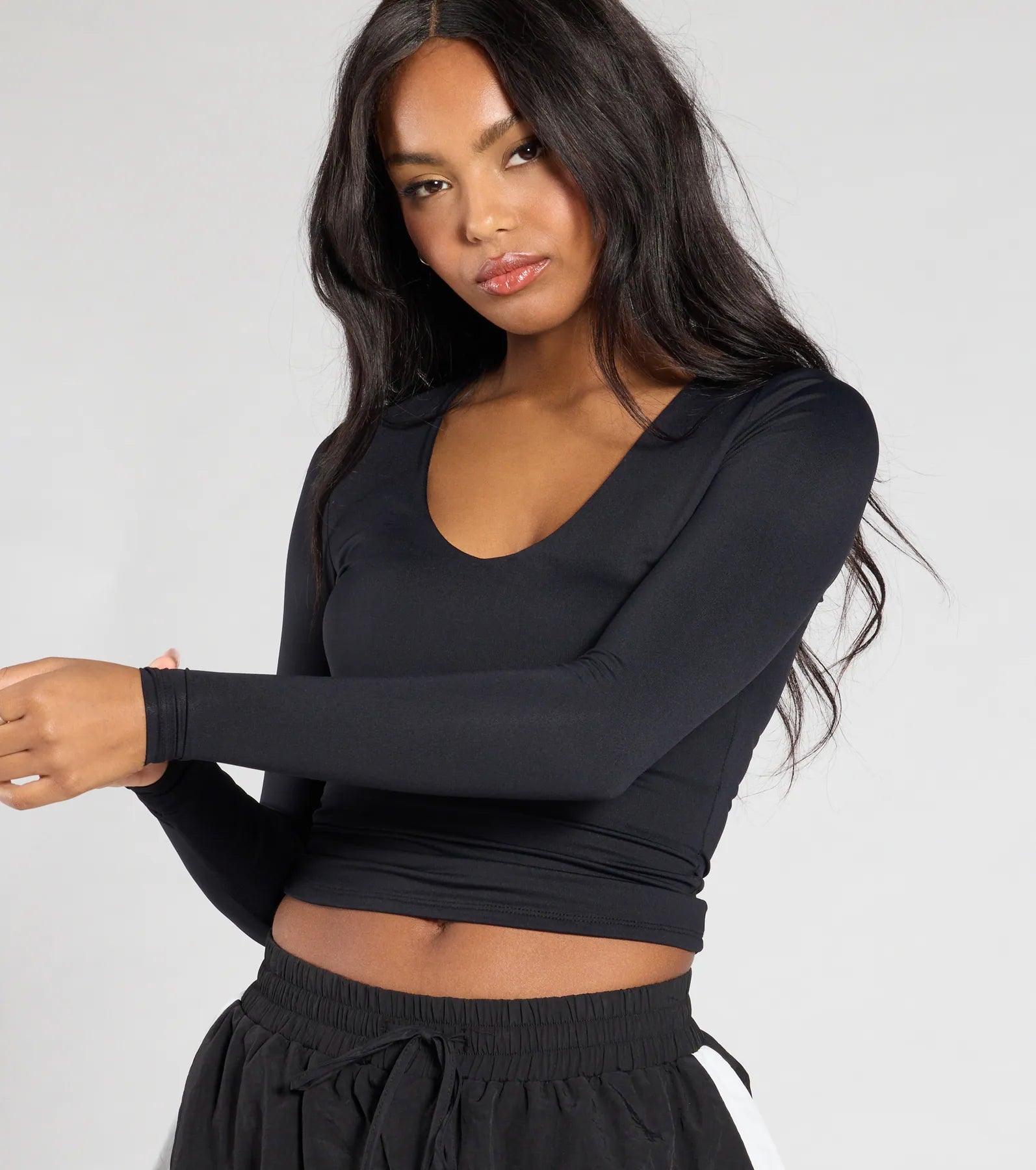 Premium V-Neck Crop Top - Ultimate Wardrobe Essential