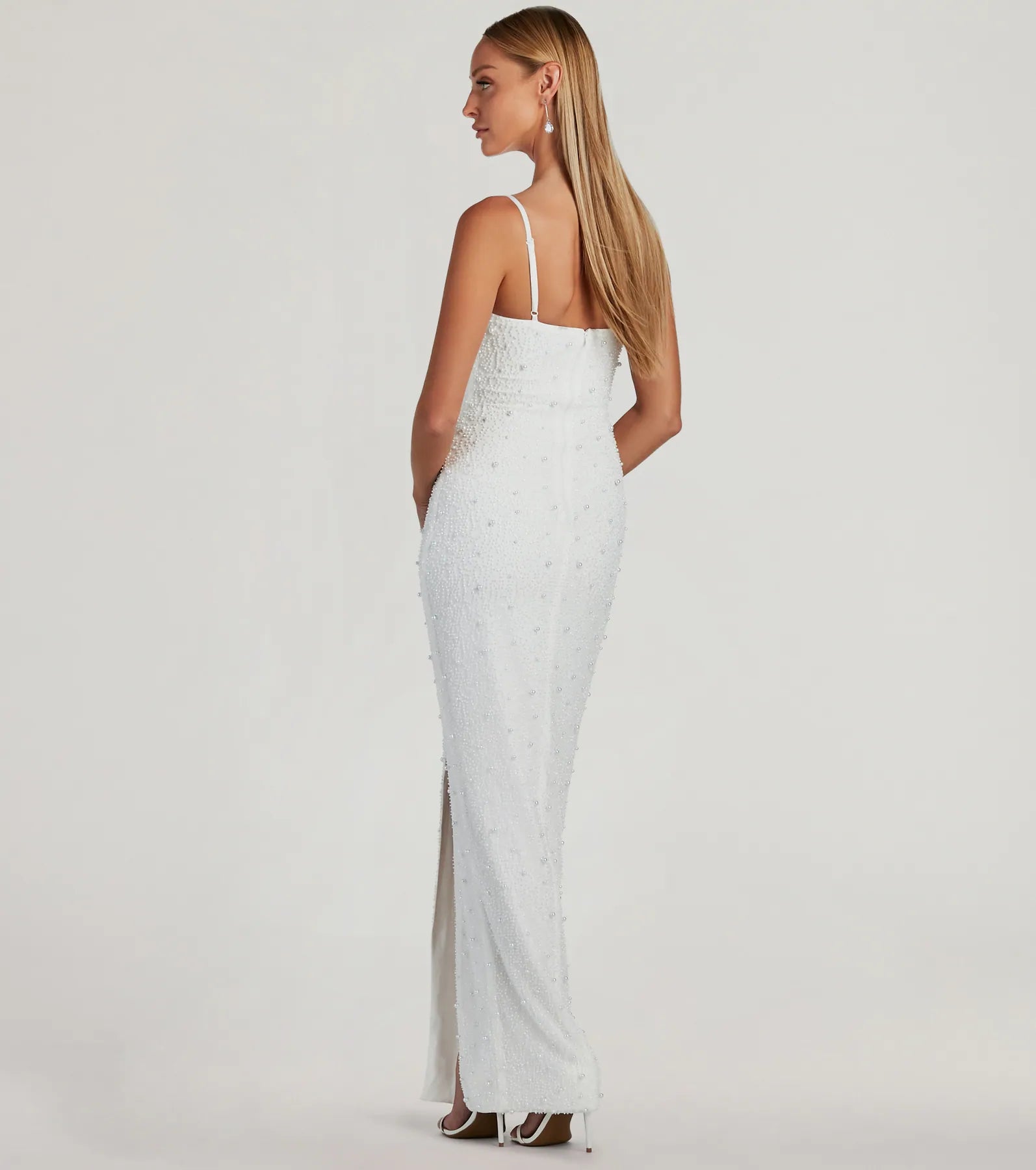 Ultimate Klara Faux Pearl Beaded Evening Gown