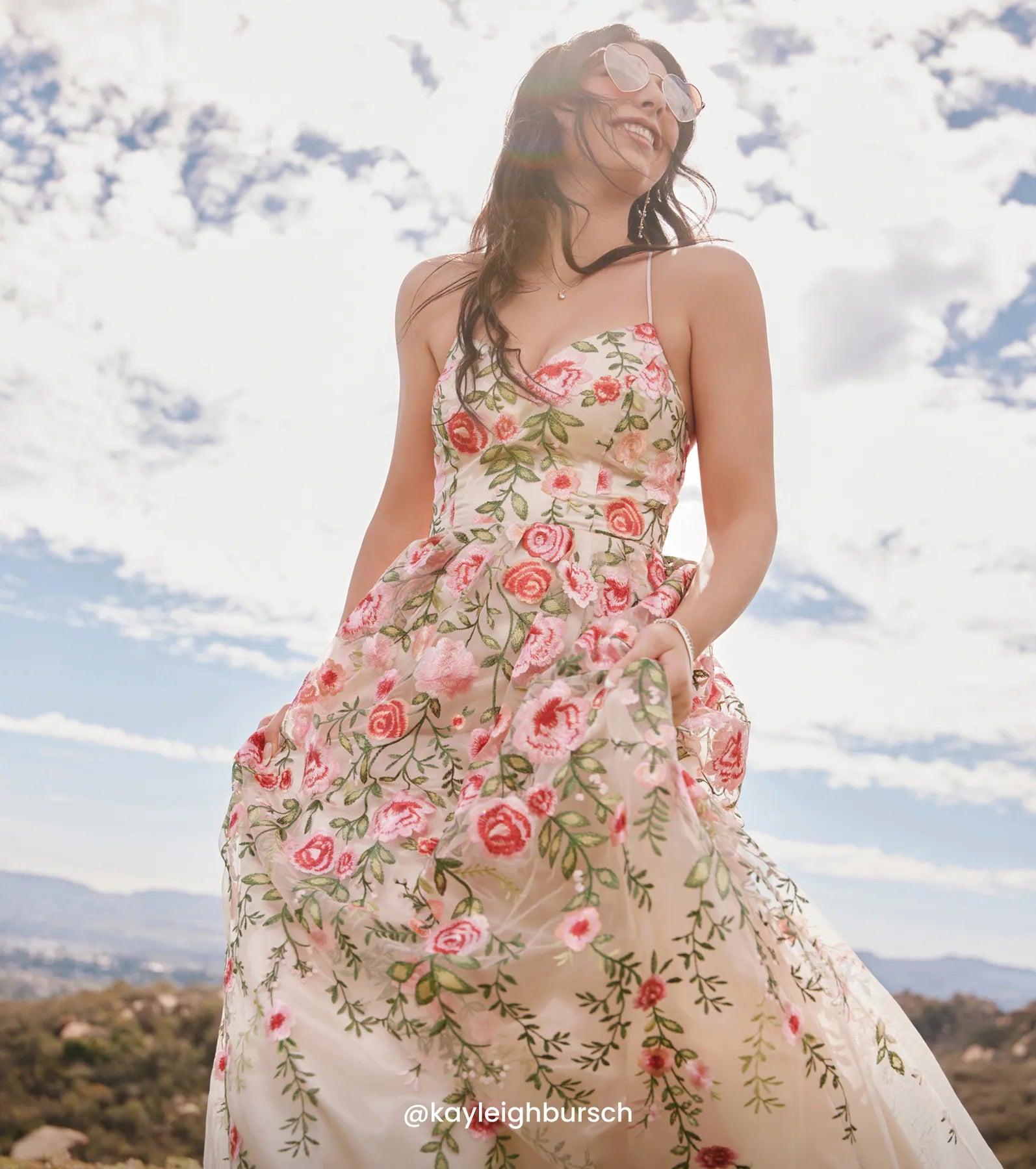 Felicity Premium Lace-Up Floral Tulle Ball Gown - Ultimate Elegance