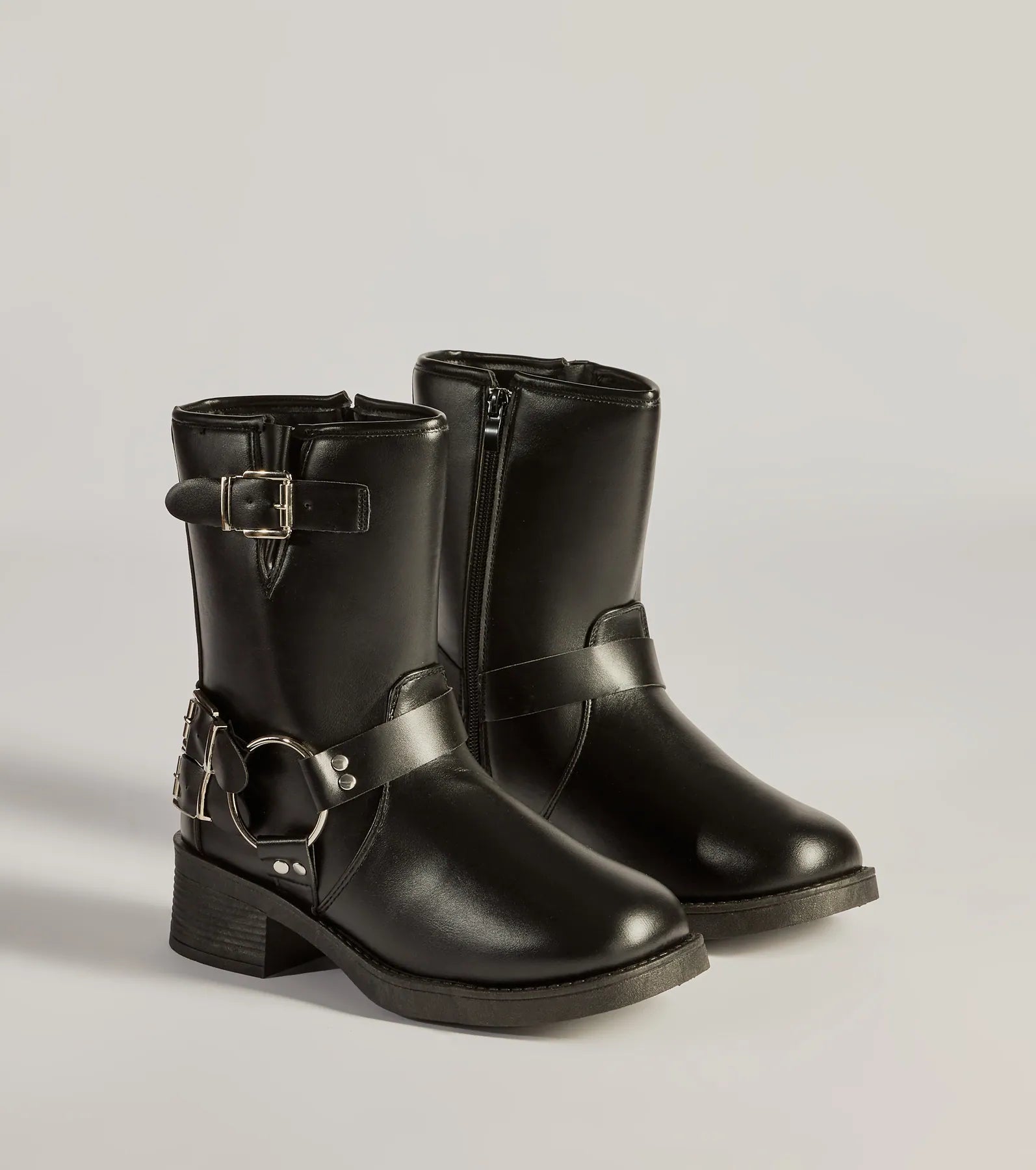 Ultimate Edge Faux Leather Buckle Booties